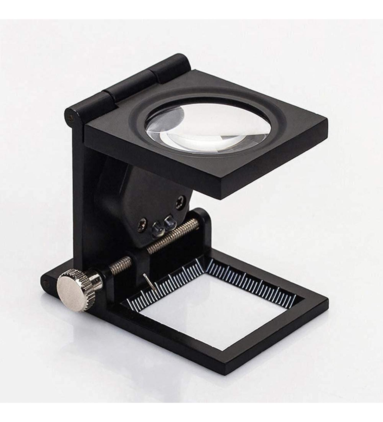Spacmirrors 10X 28Mm Linen Test Three Folding Magnifying Glass Portable Zinc Alloy Magnifierwith LED Lamp for Textile Jewelry Collection Repair Magnifier - Buy Online on GoSupps.com
