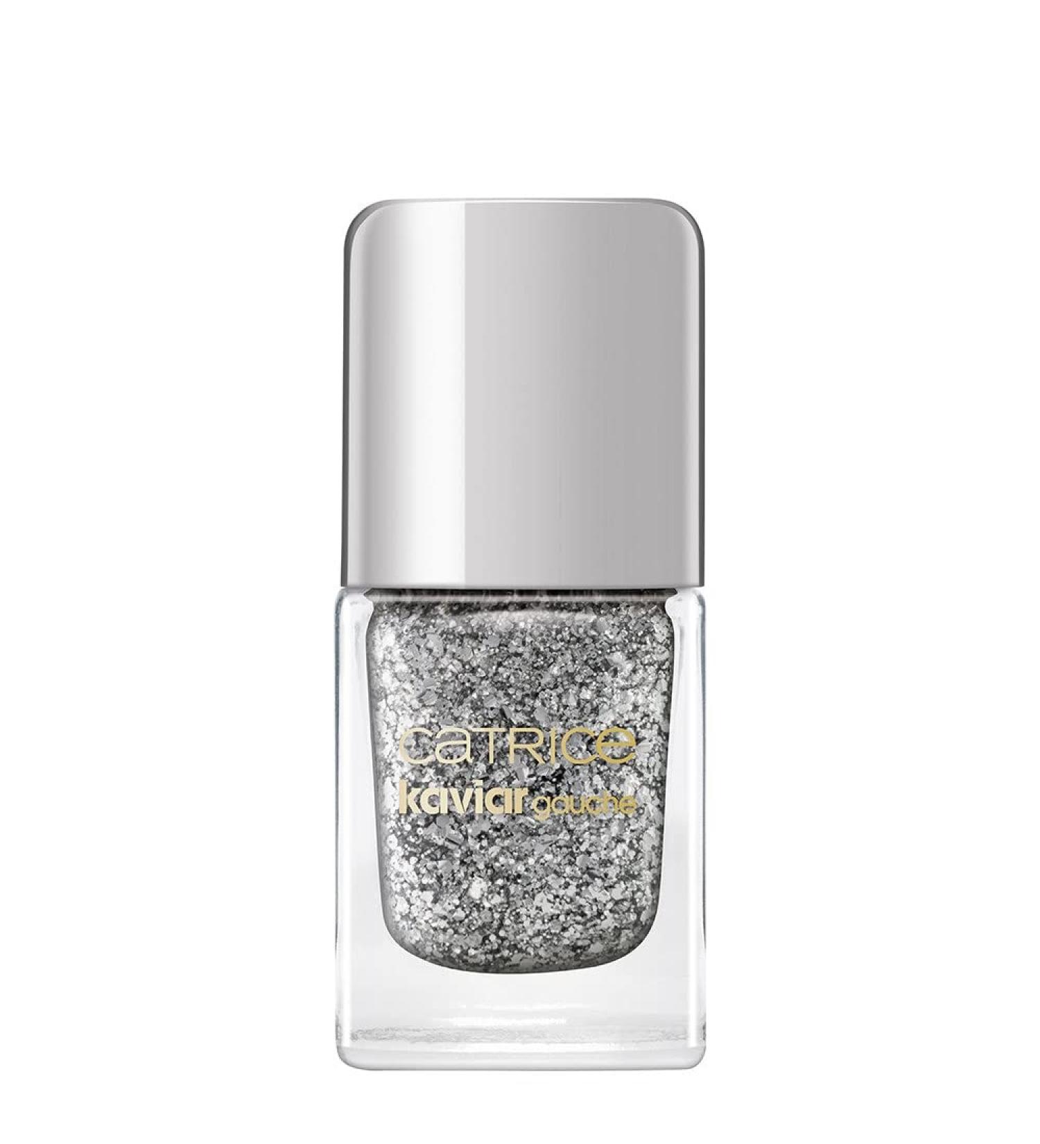 Catrice Kaviar Gauche Nail Lacquer No. C01 Flirty Glitter - Long-Lasting Silver Glitter 10.5ml | Shop Internationally - Buy Online on GoSupps.com
