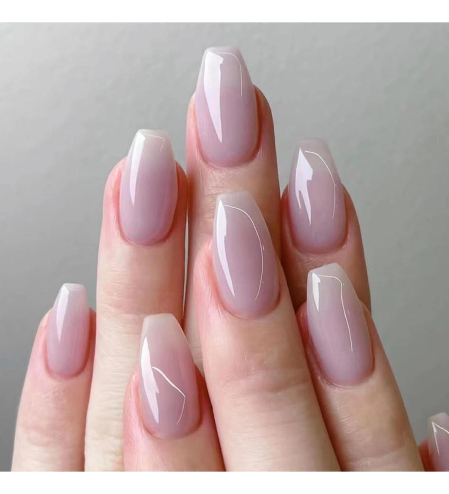 Justotry 24 Pcs Nude Coffin Nails - Premium Quality Press-On Nails for Stunning Manicures | Fast Worldwide Shipping - Buy Online on GoSupps.com