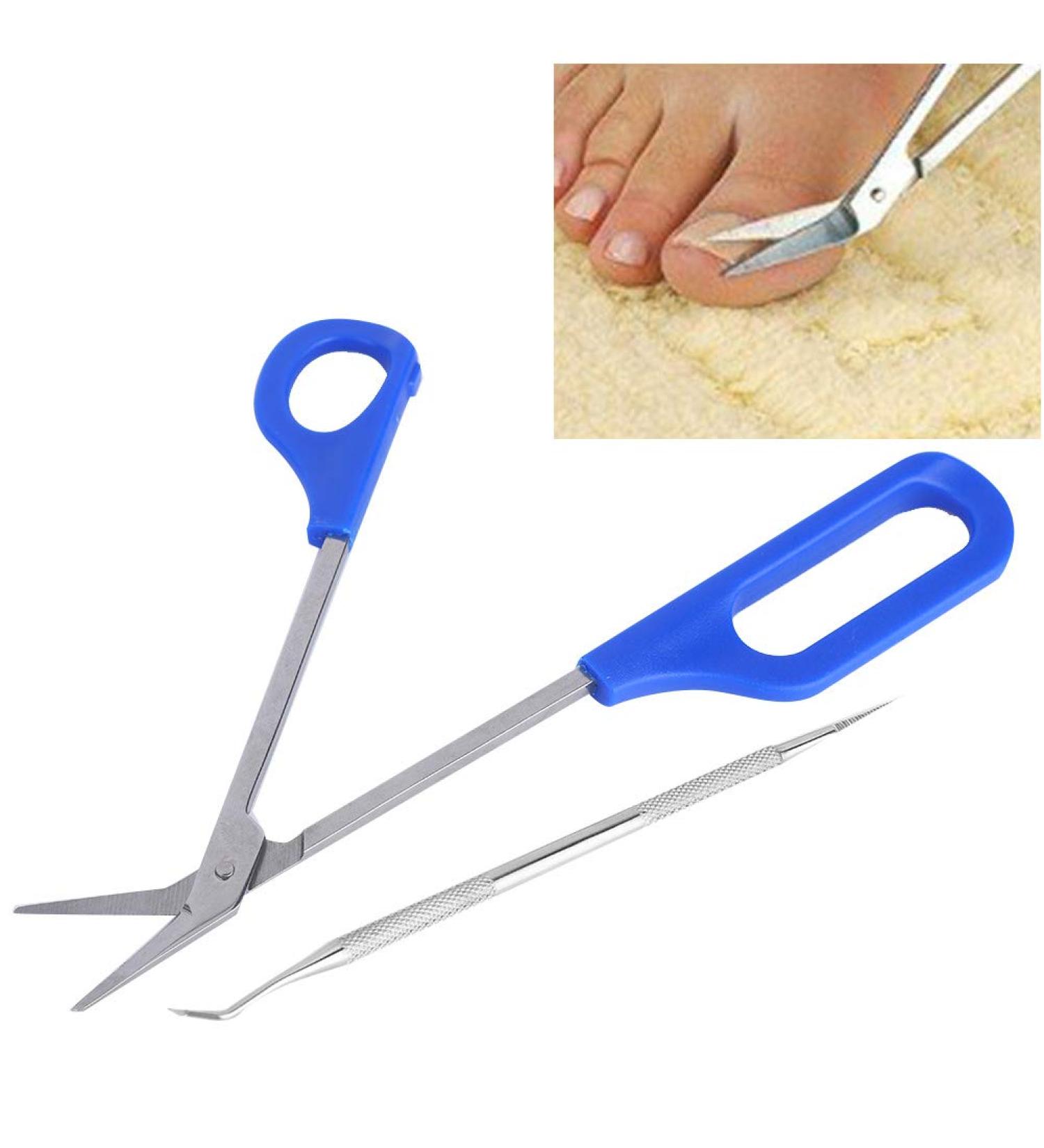 Stainless Steel Pedicure Tool Set Long Handle Handle Foot Nail Manicure Multifunctional Elderly Toenail Scissors Nails File - Buy Online on GoSupps.com