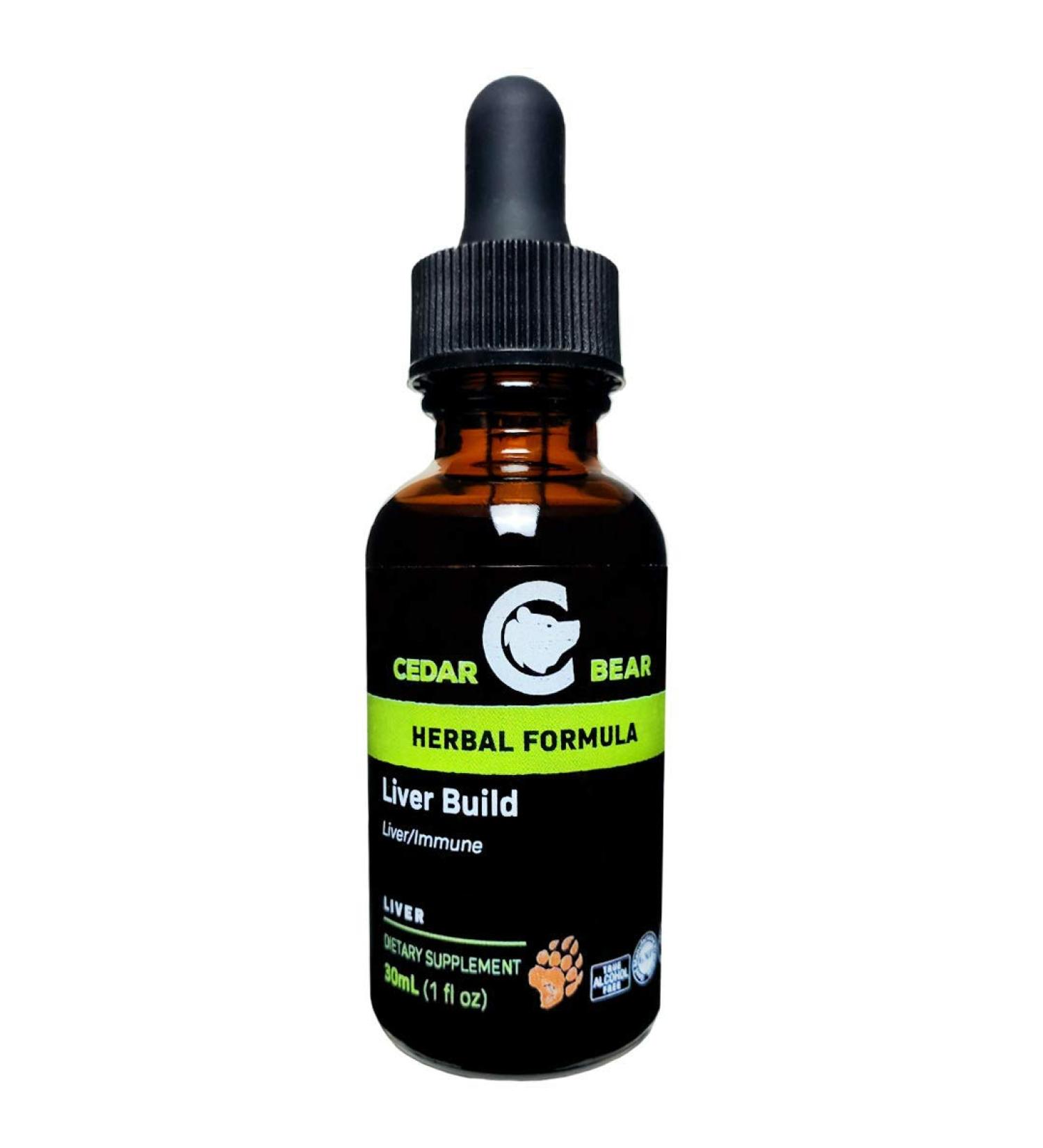 Cedar Bear Liver Build a Liquid Herbal Supplement That Helps Strengthen Liver and Gallbladder Function 1 Fl Oz - Buy Online on GoSupps.com