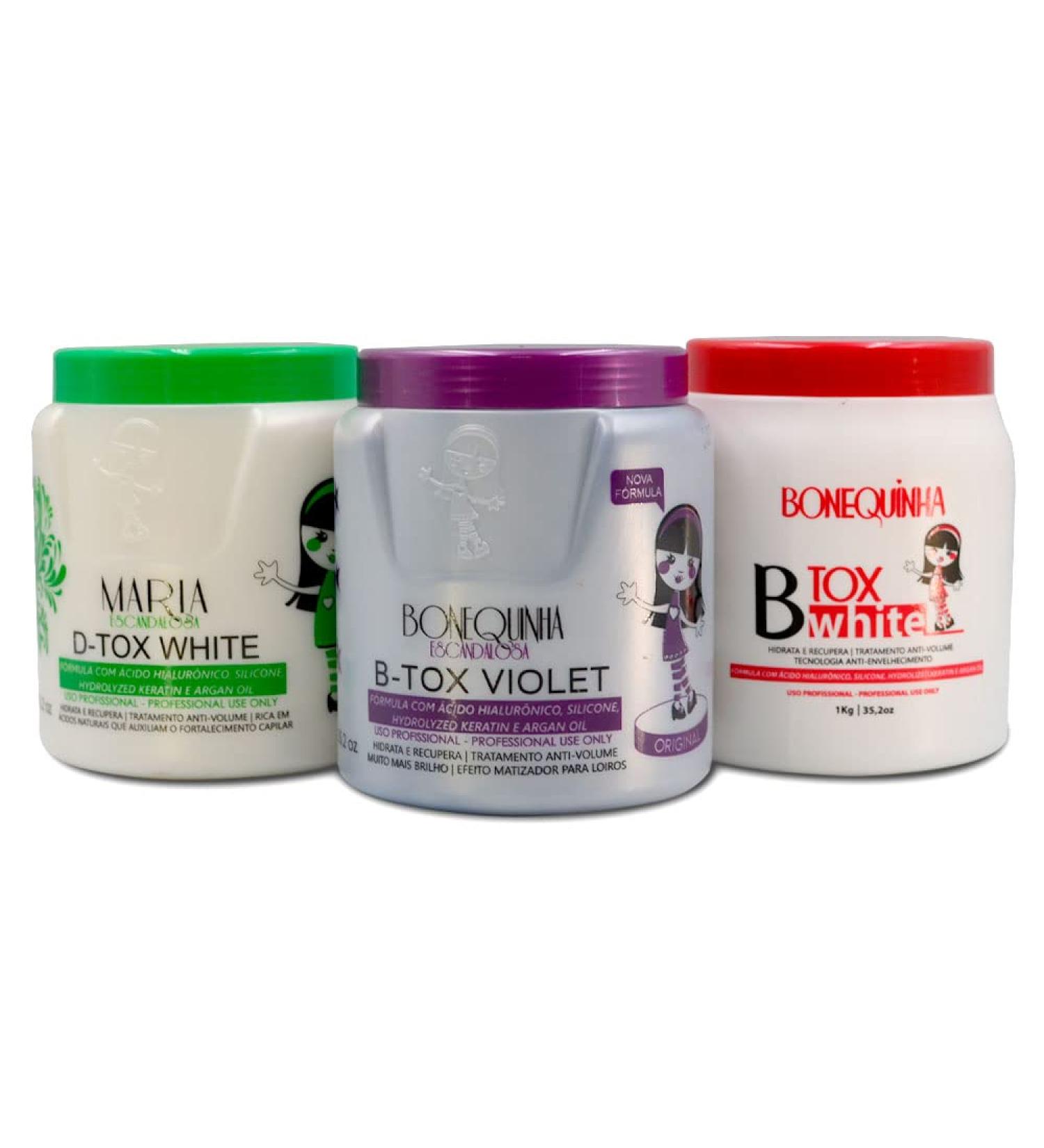 Kit Maria Escandalosa Btox Complete Treatment for Hydrated Recovered Hair Care 3x1Kg/3x35.2 oz - Buy Online on GoSupps.com