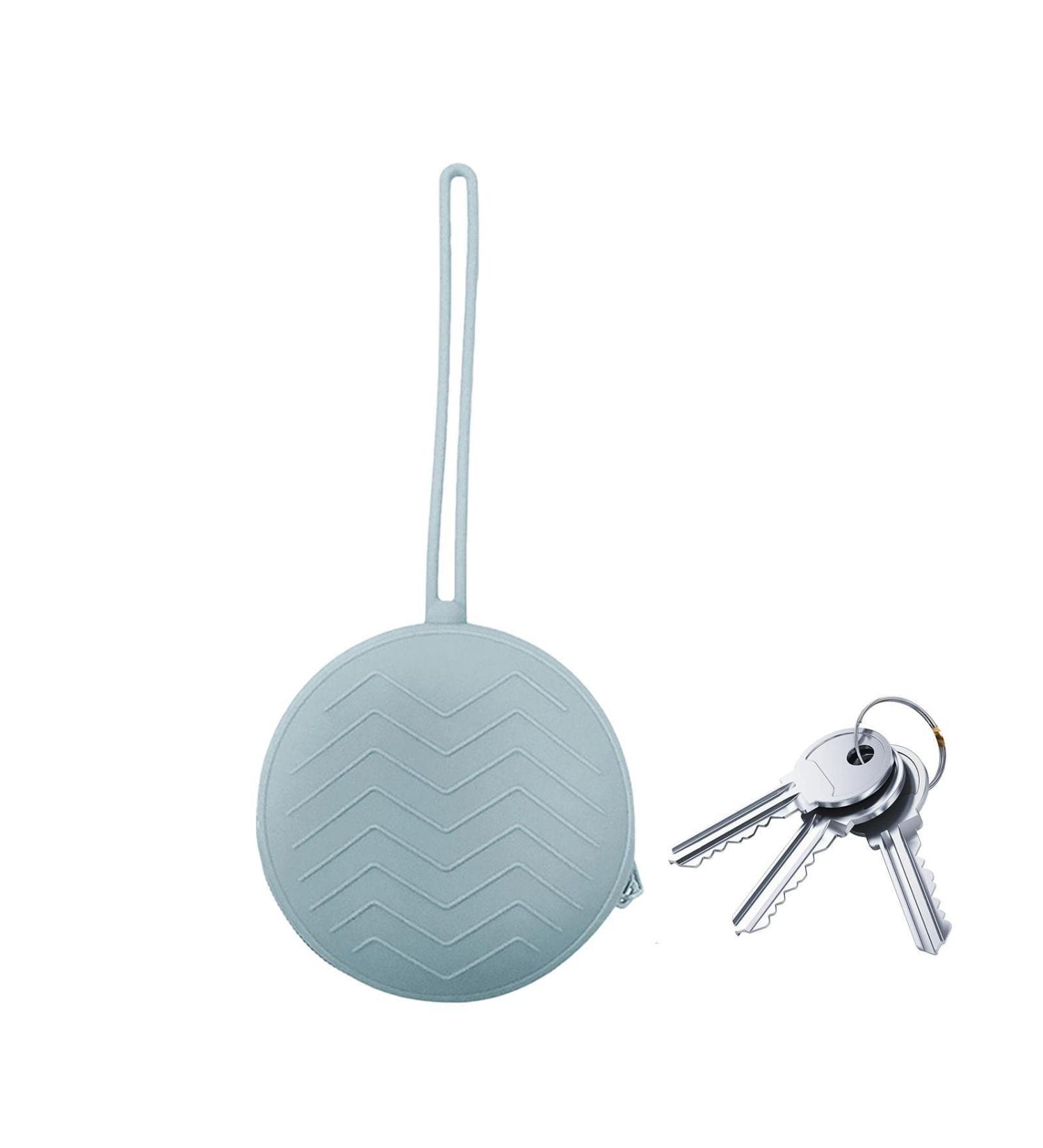 Bexdug Silicone Pacifier Bag | Travel Organizer for Kids | Stainless Steel Zip | Store Pacifiers Keys Lip Balm & More - Blue - Buy Online on GoSupps.com