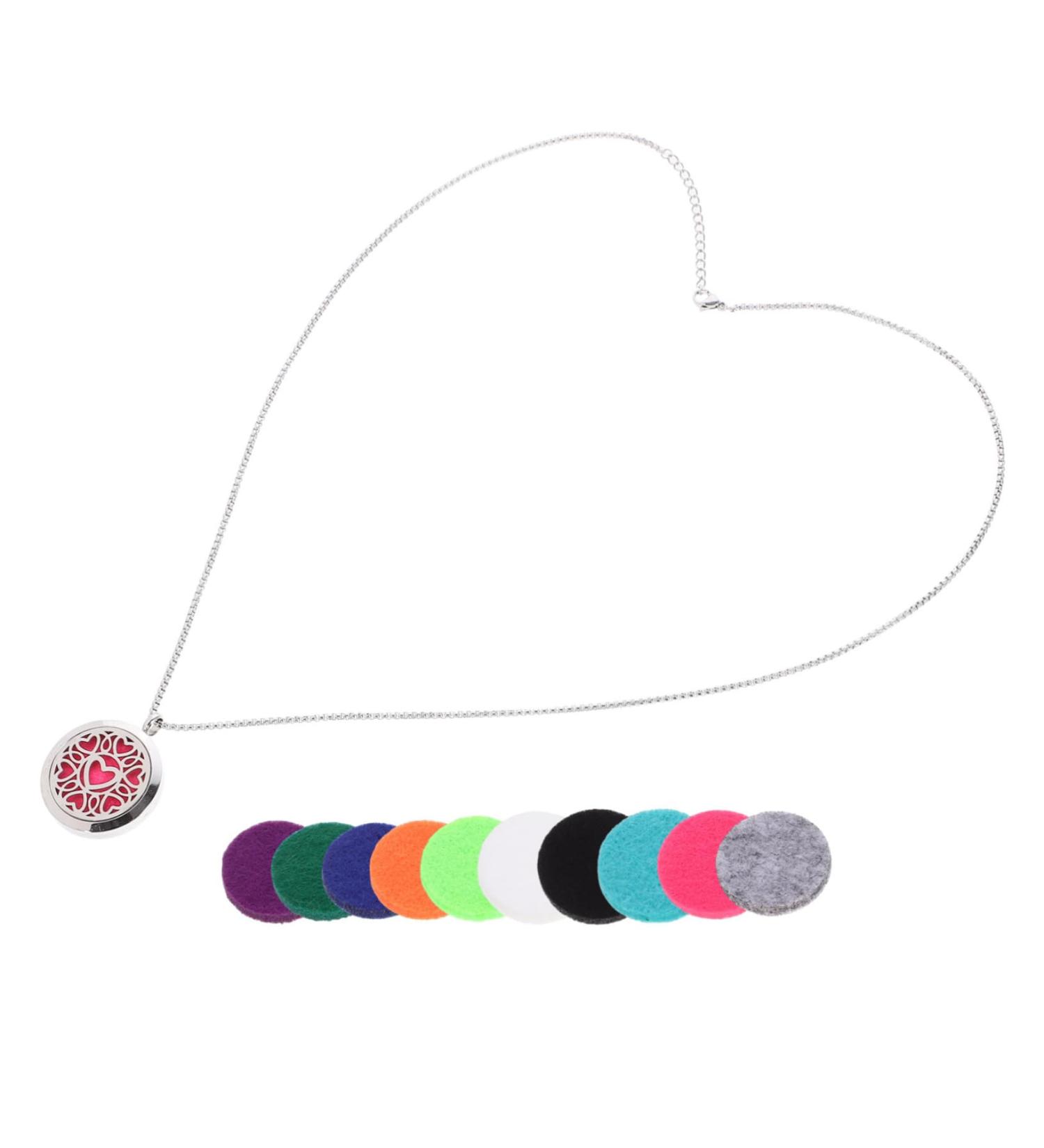 SOESFOUFU 1 Set Necklace Essential Oil Necklace Wrist Chain Chic Perfume Necklace Women Pendant Necklace Hollow-Out Perfume Necklace Stainless Fragrance Necklace Women Necklace - Buy Online on GoSupps.com