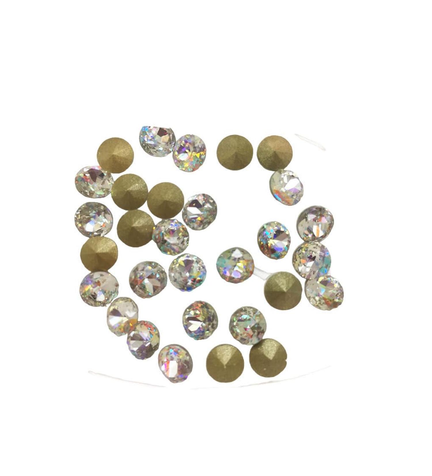 dijiusidy Nail Rhinestones Manicure Decorations Multiple-Shape Multi-color Glass DIY Decor Stickers Eye-catching Beauty Tools 6mmRuby Flower - Buy Online on GoSupps.com