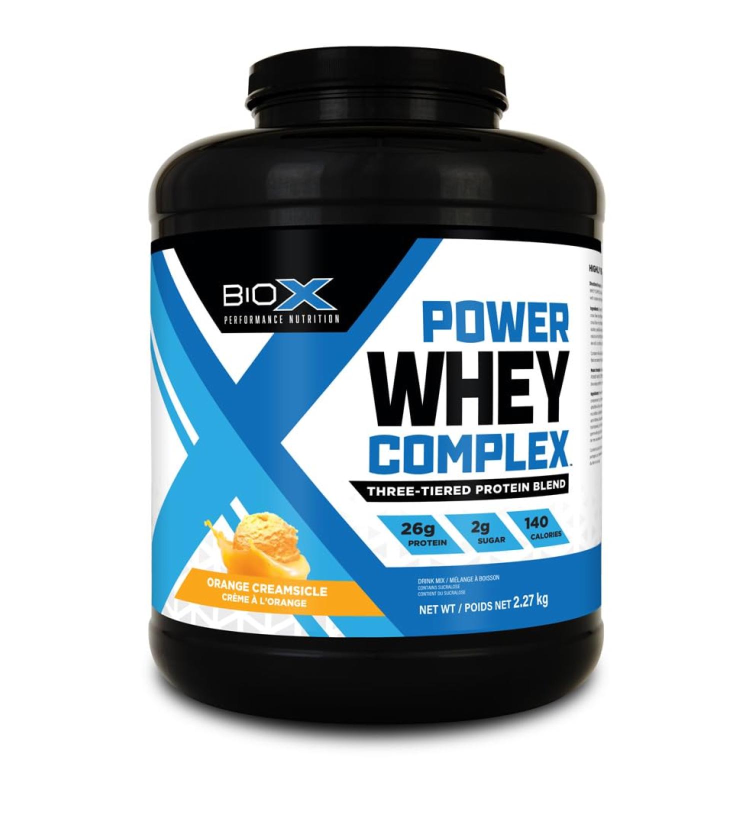 BioX Power Whey Complex | High Protein 100% Pure Whey Protein Powder | 26g Protein | Nitrogen-Rich Three Tiered Powder with Whey Concentrate Whey Isolate Hydrolyzed Whey | 65 Servings 5LB (Orange Creamsicle) Orange Creamsicle 65 Servings (Pack of 1) - Buy Online on GoSupps.com