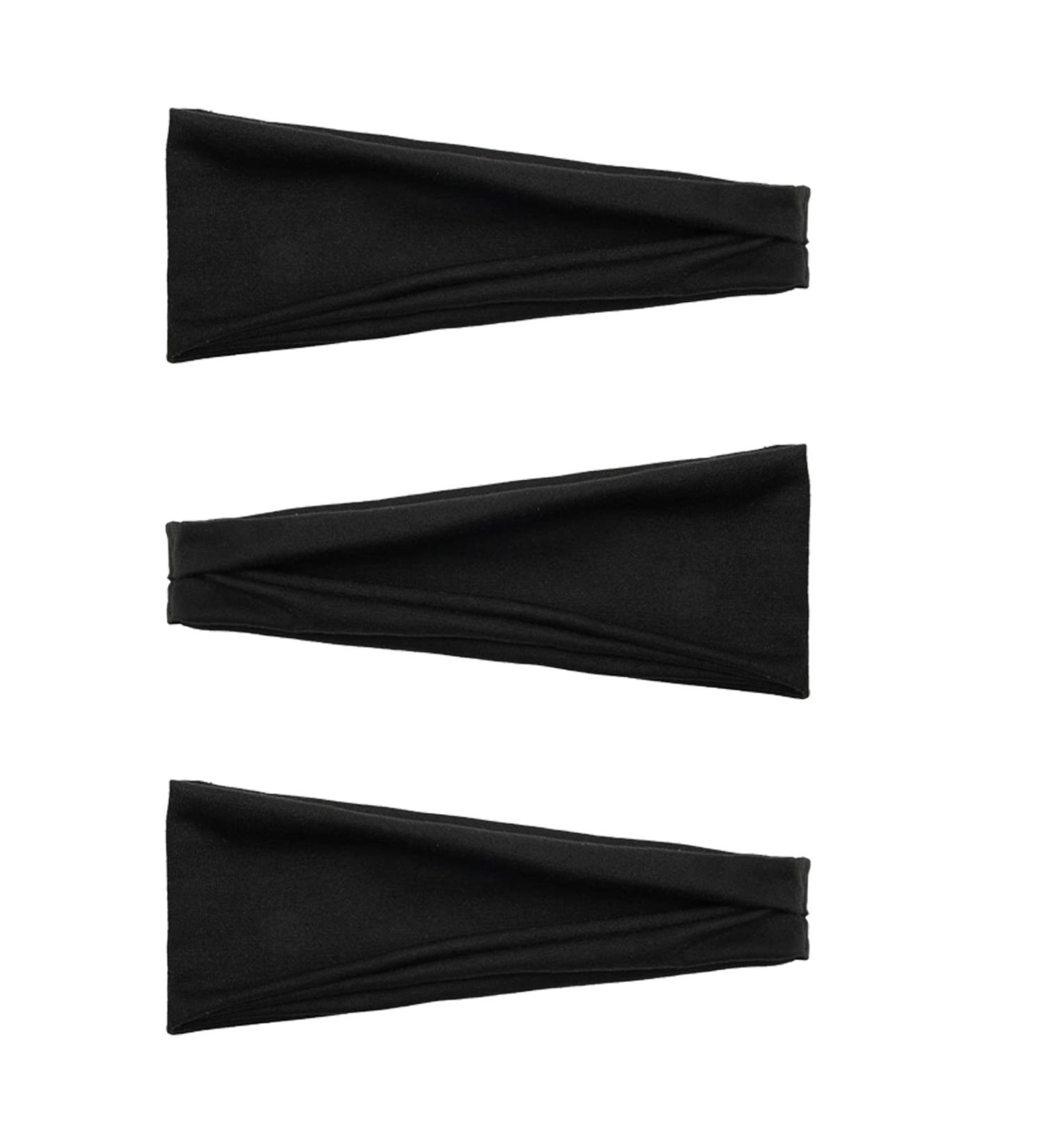 Women's Wide Headbands 3 Pack - Non Slip Sweat Wicking Hair Bands for Yoga & Exercise - Buy Online on GoSupps.com