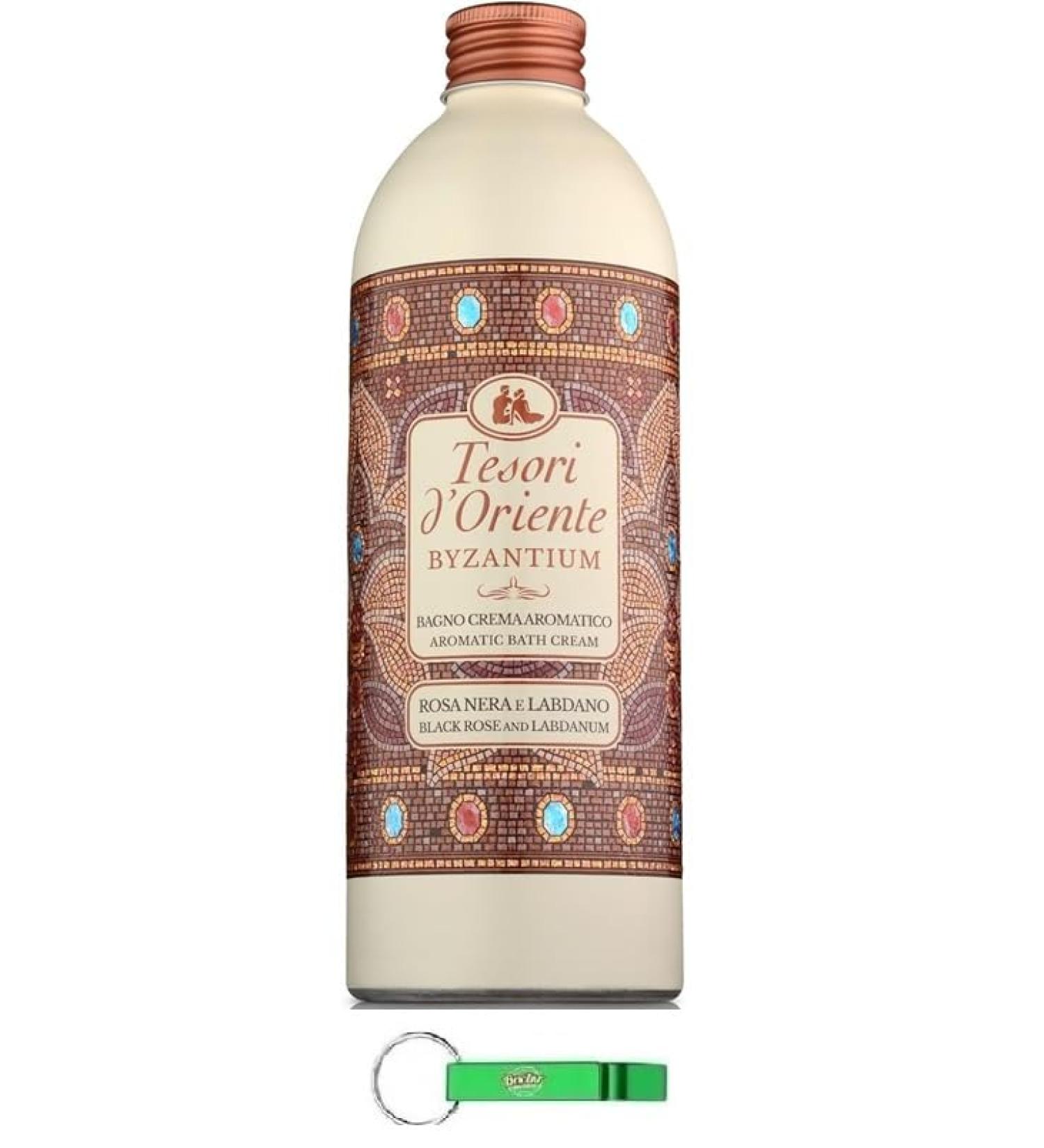 Tesori d'Oriente Bagno Crema Byzantium Lot de 4 bains moussants la rose noire et au labdanum nettoient la peau et nourrissent et hydratent 500 ml + porte-cl s Beni Culinari - Buy Online on GoSupps.com