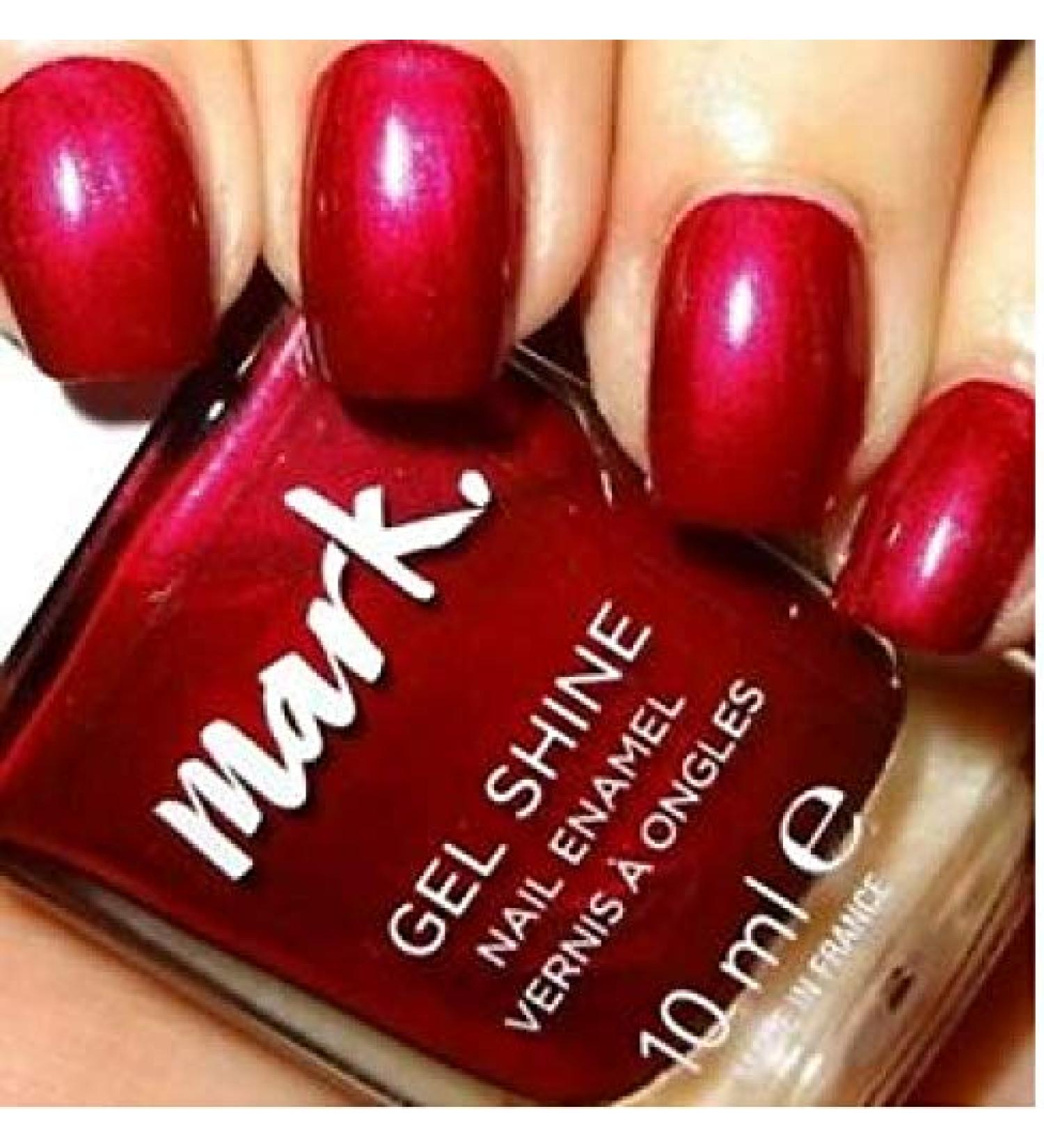 Mark Gel Shine Nail Enamel Red Velvet by Avon