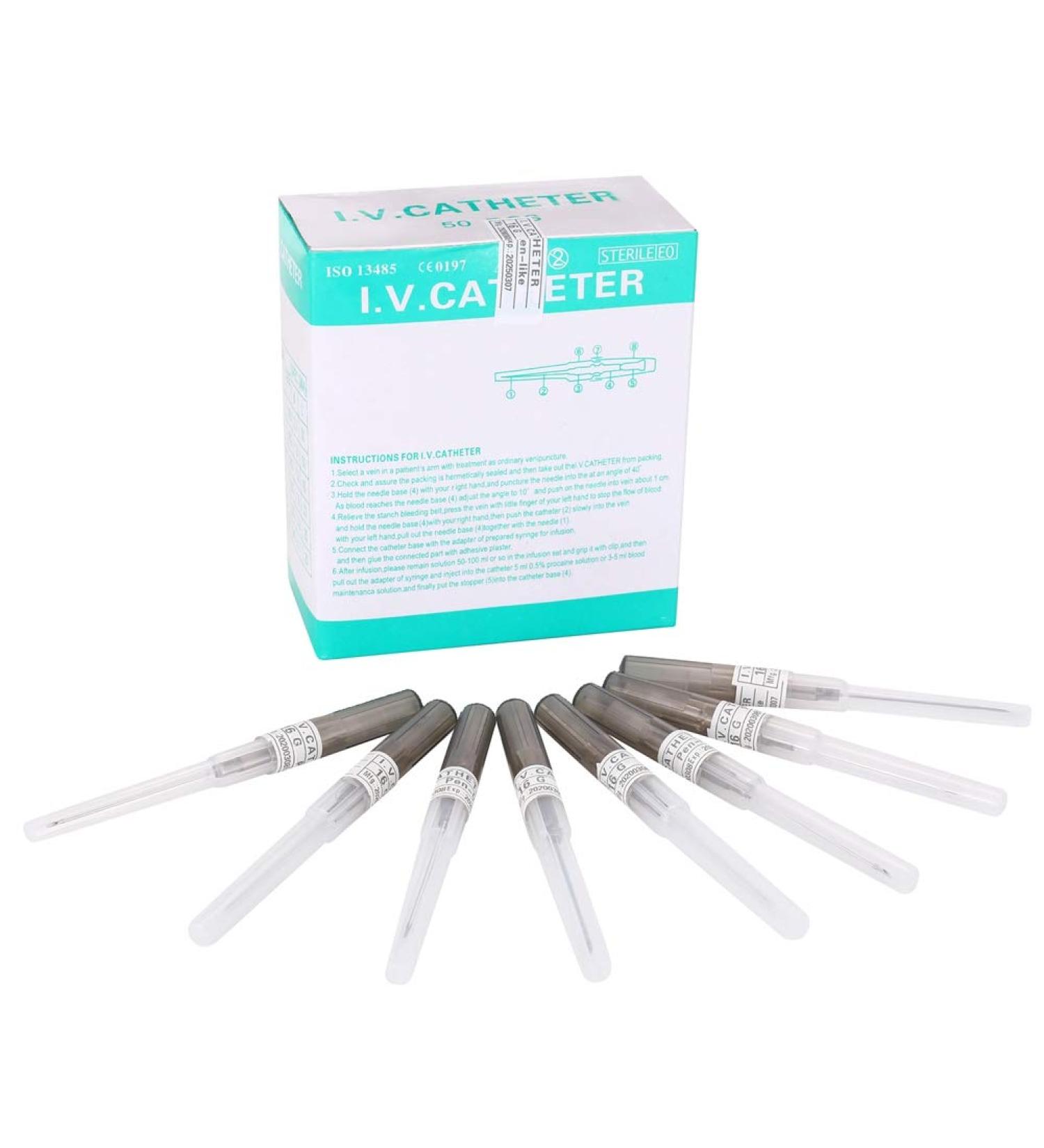 50PCS 16G Steel Catheter Piercing Needles - New Star Tattoo Supply - Buy Online on GoSupps.com