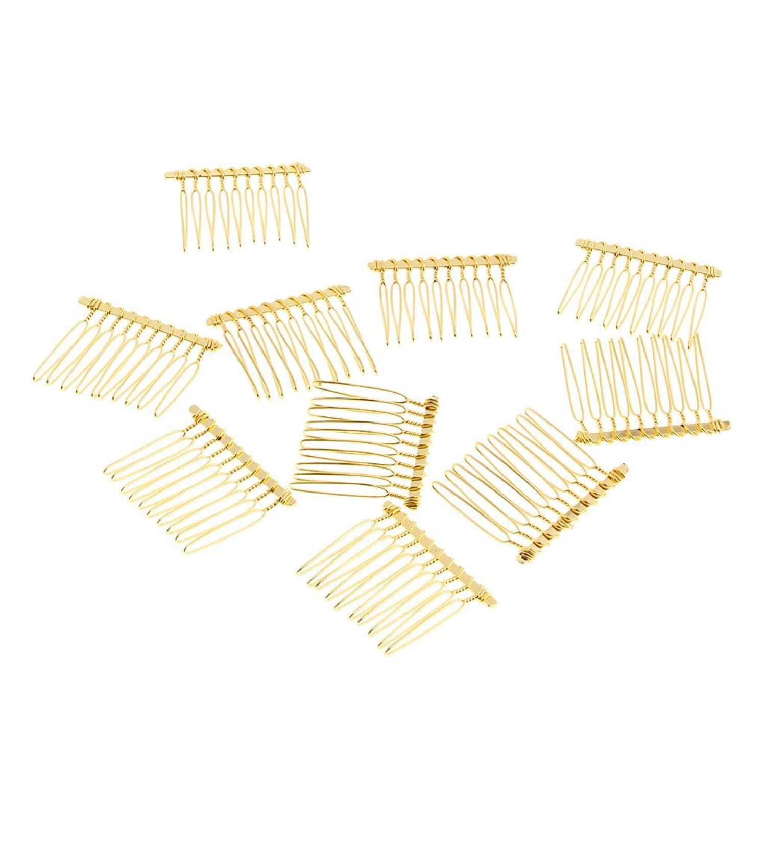 Chiwanji 10-Piece Vintage Hair Comb Set | Stylish Gold Hair Accessories for Women - Perfect for International Shipping - Buy Online on GoSupps.com