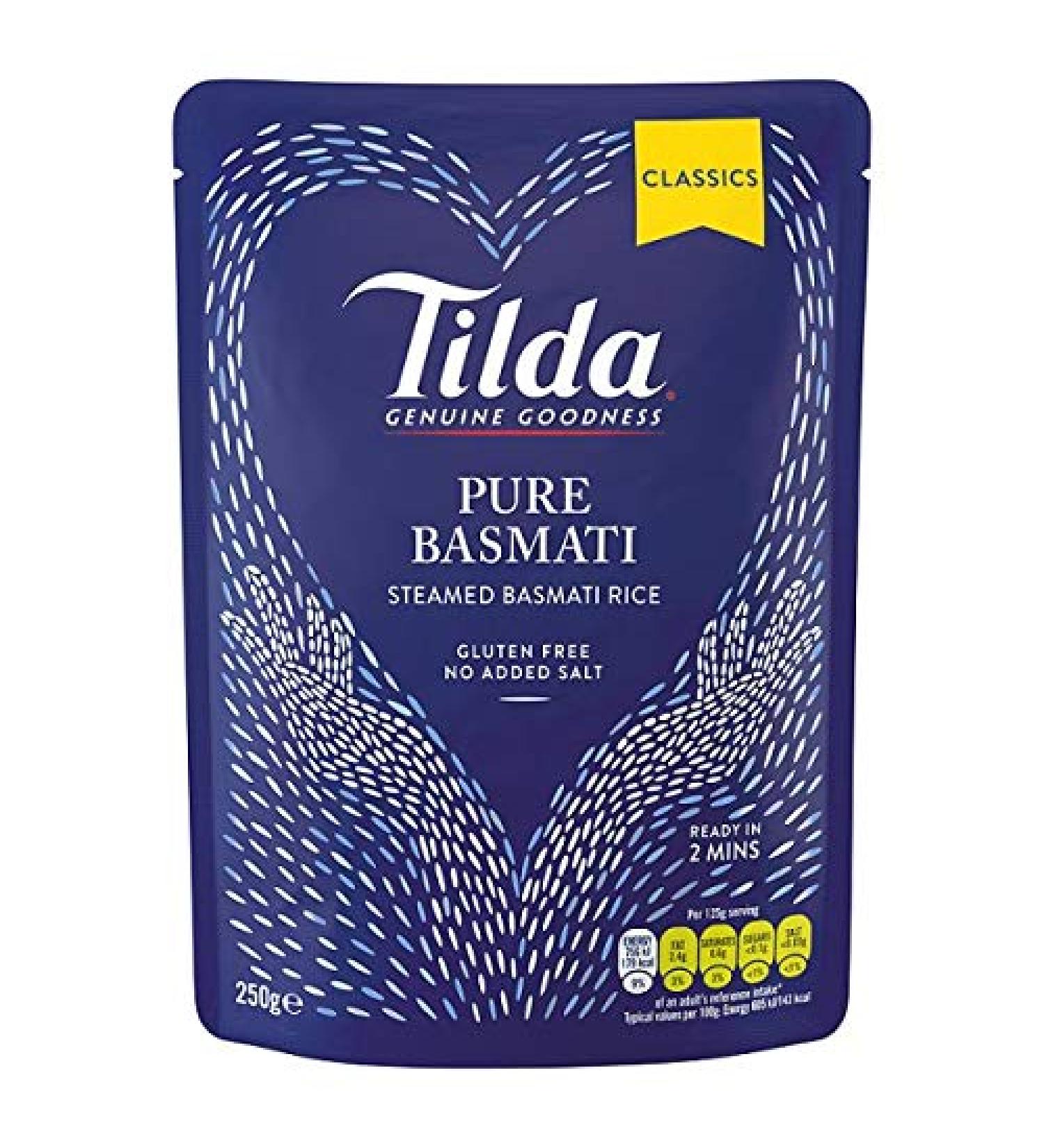 Tilda Tilda Steamed Rice Bags (Plain Basmati Rice 2 x 250g)