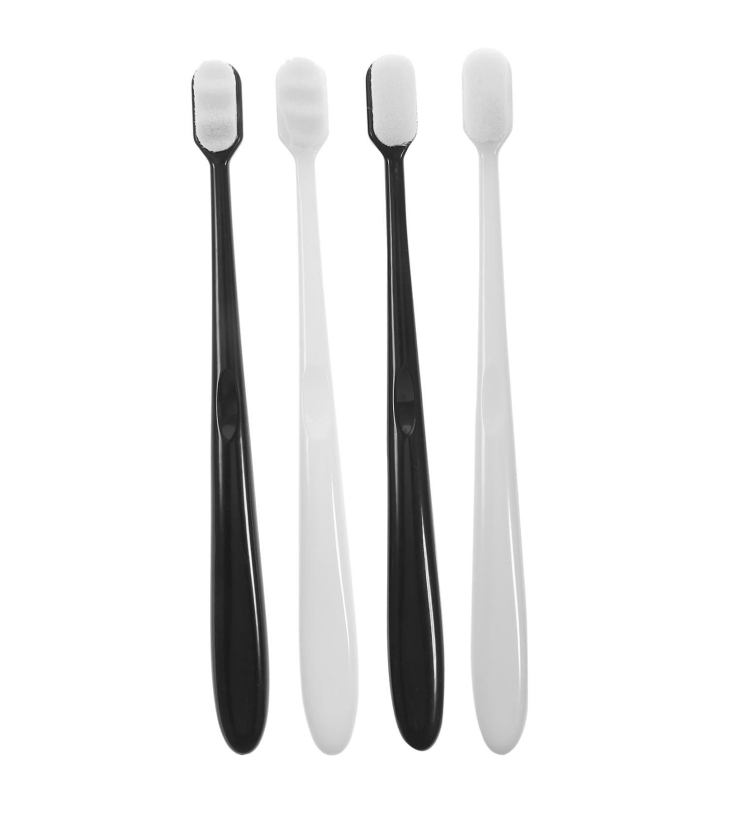 Frcolor 4-Pack Super Soft Toothbrushes - Gentle Bristles for Sensitive Gums | Travel-Friendly Peppermint Candy Design - Buy Online on GoSupps.com