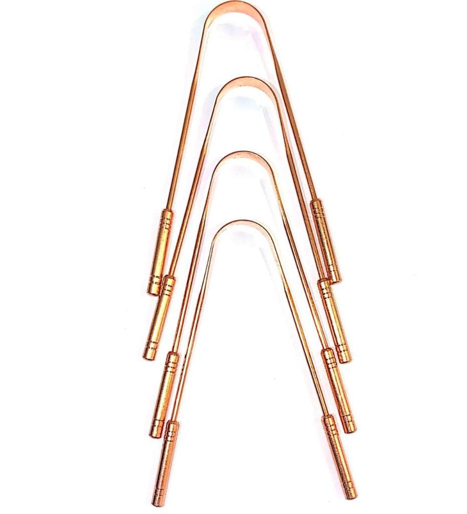 Buy Copper Tongue Cleaner - Effective Bad Breath Treatment for Adults & Kids | Oral Care & Hygiene (4 Pack) - Buy Online on GoSupps.com