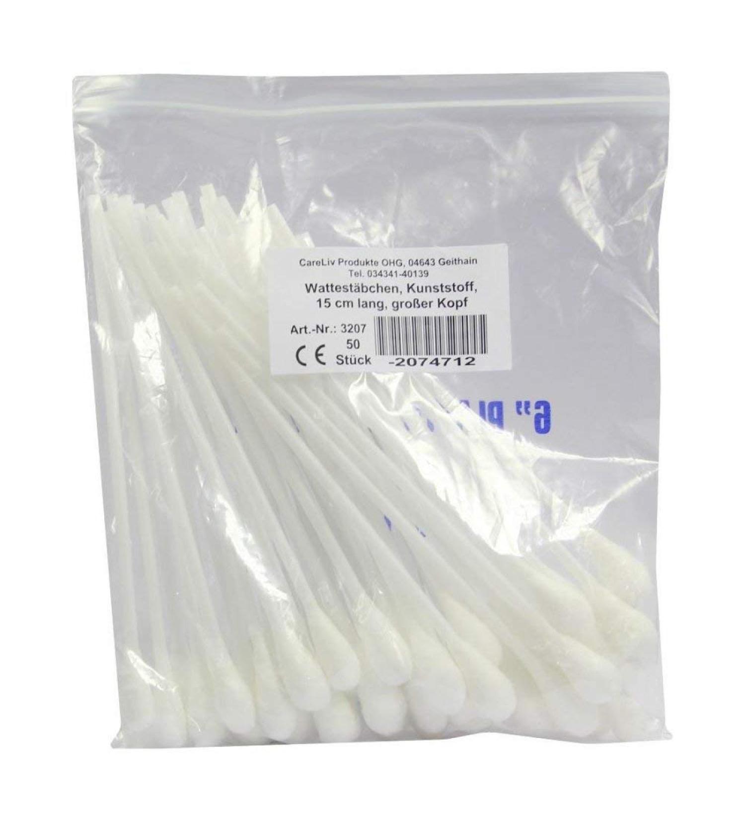COTTON SWABS plastic large head 15 cm 50 pcs