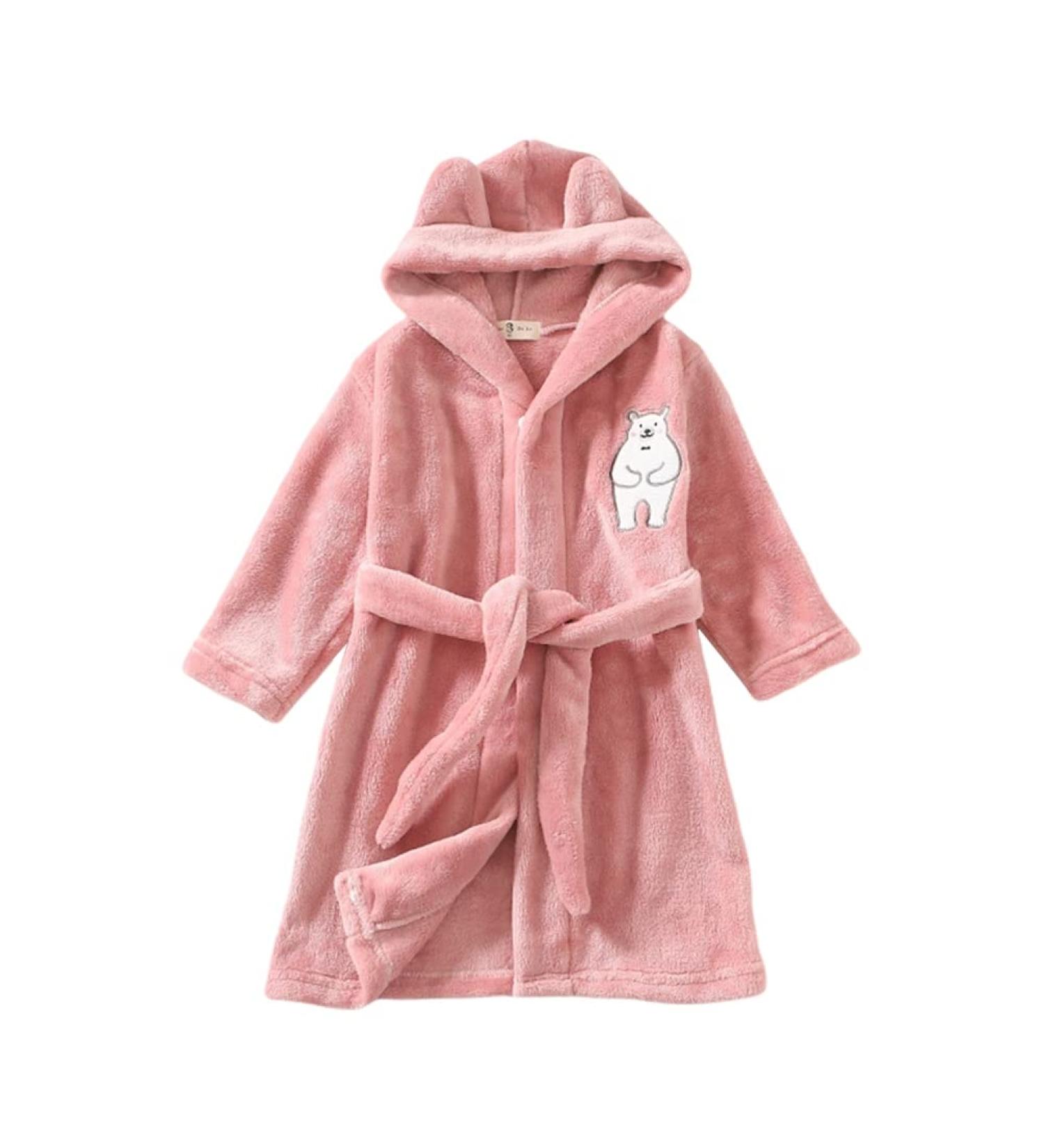 Miyanuby Soft Flannel Baby Bathrobe | Cute Animal Hoodie for Boys & Girls | Cozy Homewear Gift (1-2 Years) - Buy Online on GoSupps.com