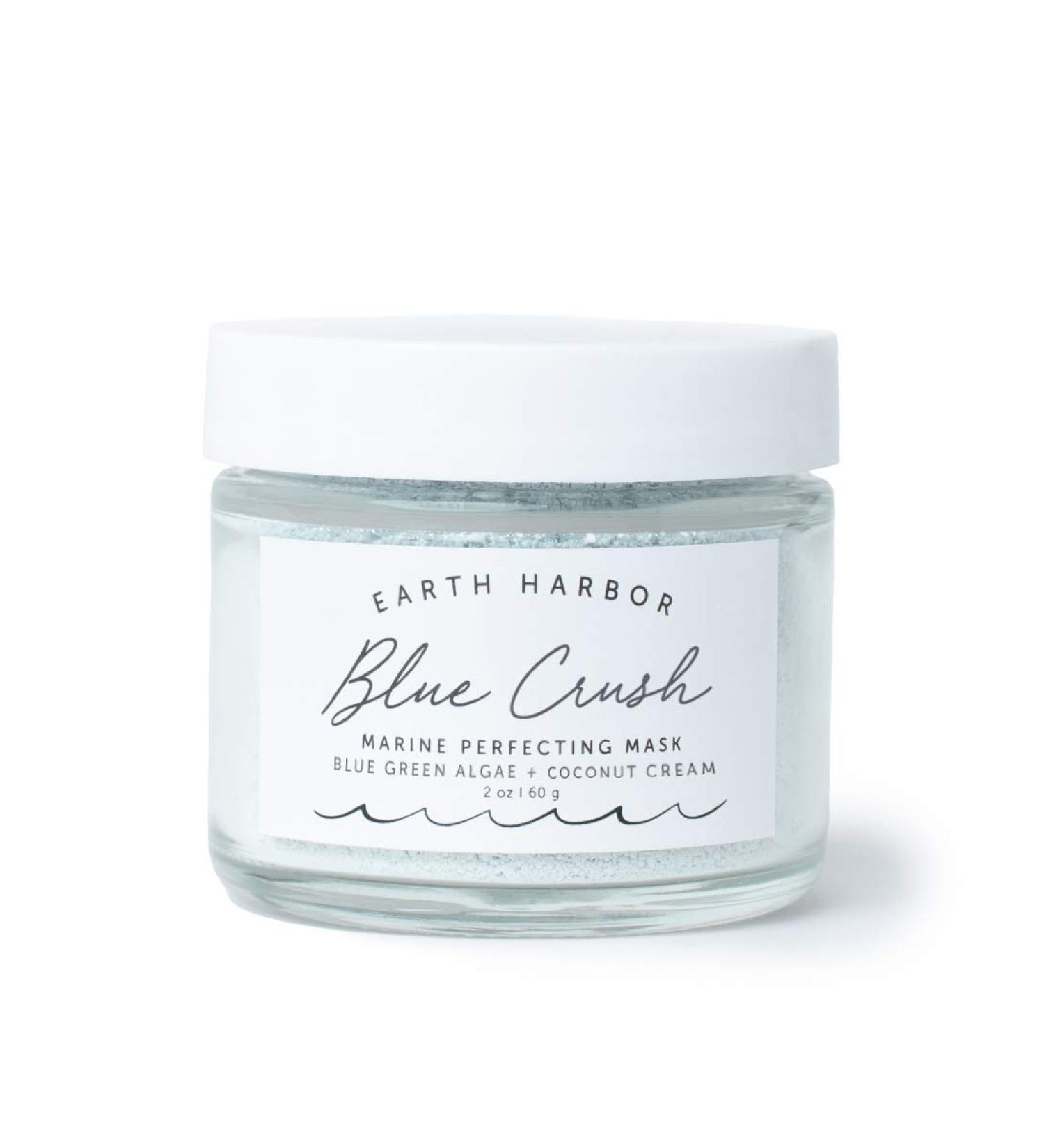 Earth Harbor BLUE CRUSH Marine Perfecting Mask - Natural & Nontoxic Algae Exfoliant | Nourishing Coconut Cream & Indigo | 2 oz - Shop Internationally - Buy Online on GoSupps.com