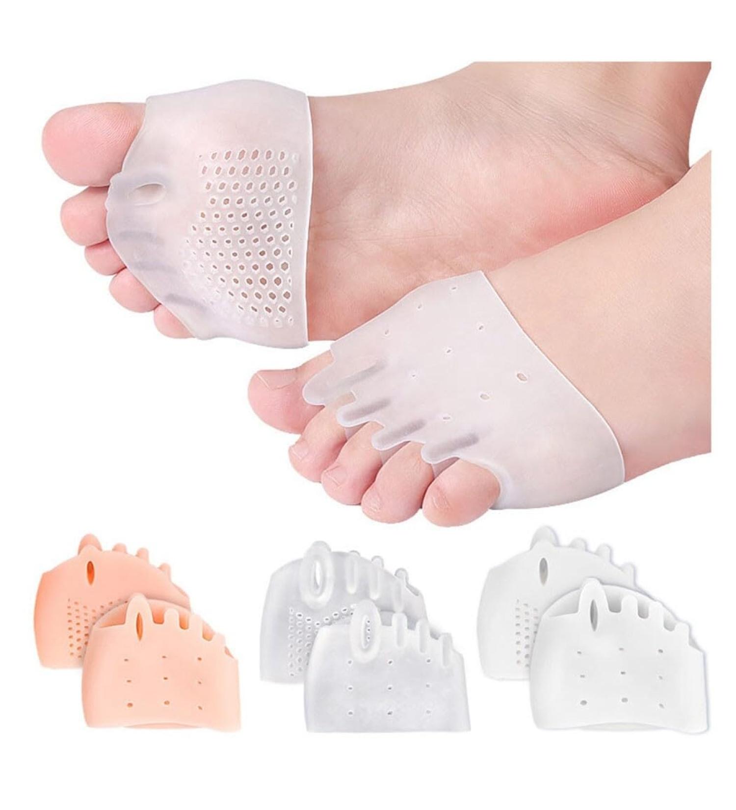 Pain Relief Gel Forefoot Cushions - Soft Breathable Metatarsal Pads | Reusable Elastic Foot Support for All Day Comfort - Buy Online on GoSupps.com