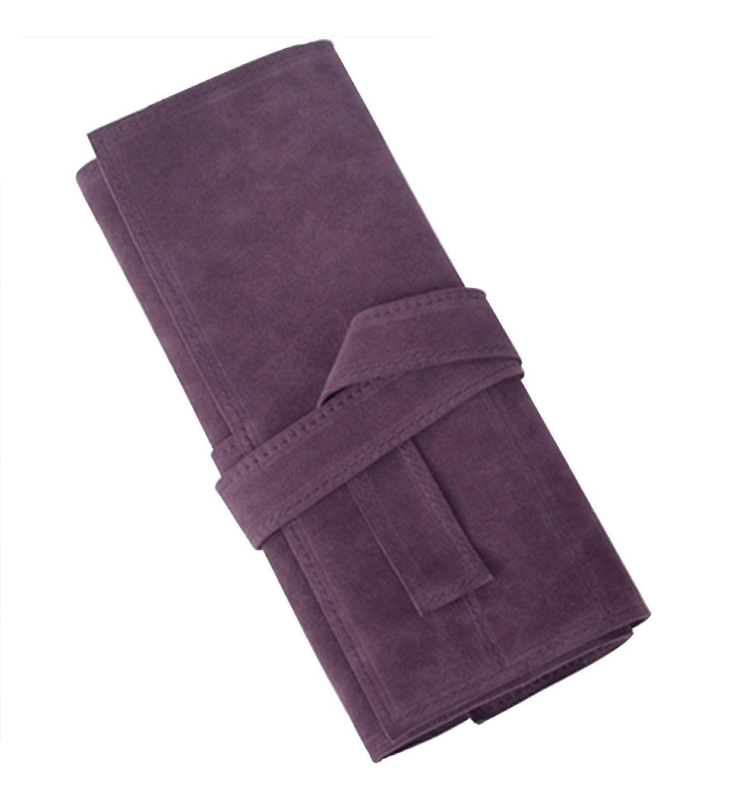 Creation Core Microfiber Fabric Salon Scissors Bag - Roll Up Hair Tools Pouch for Stylists & Barbers - Purple - Buy Online on GoSupps.com
