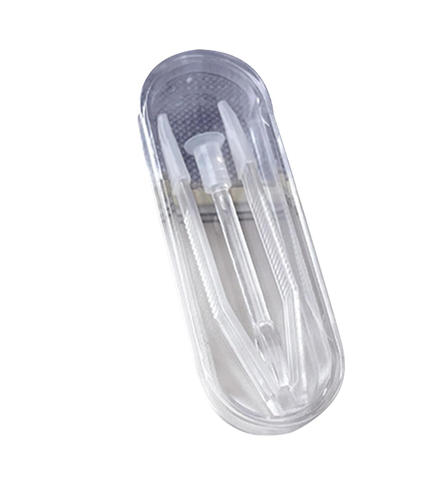 Buy HNSDSVCD Portable Tool Set for Inserting & Removing Contact Lenses Multifunctional Tweezers Shovels and Clear Carrier Bag for Home & Travel - Buy Online on GoSupps.com
