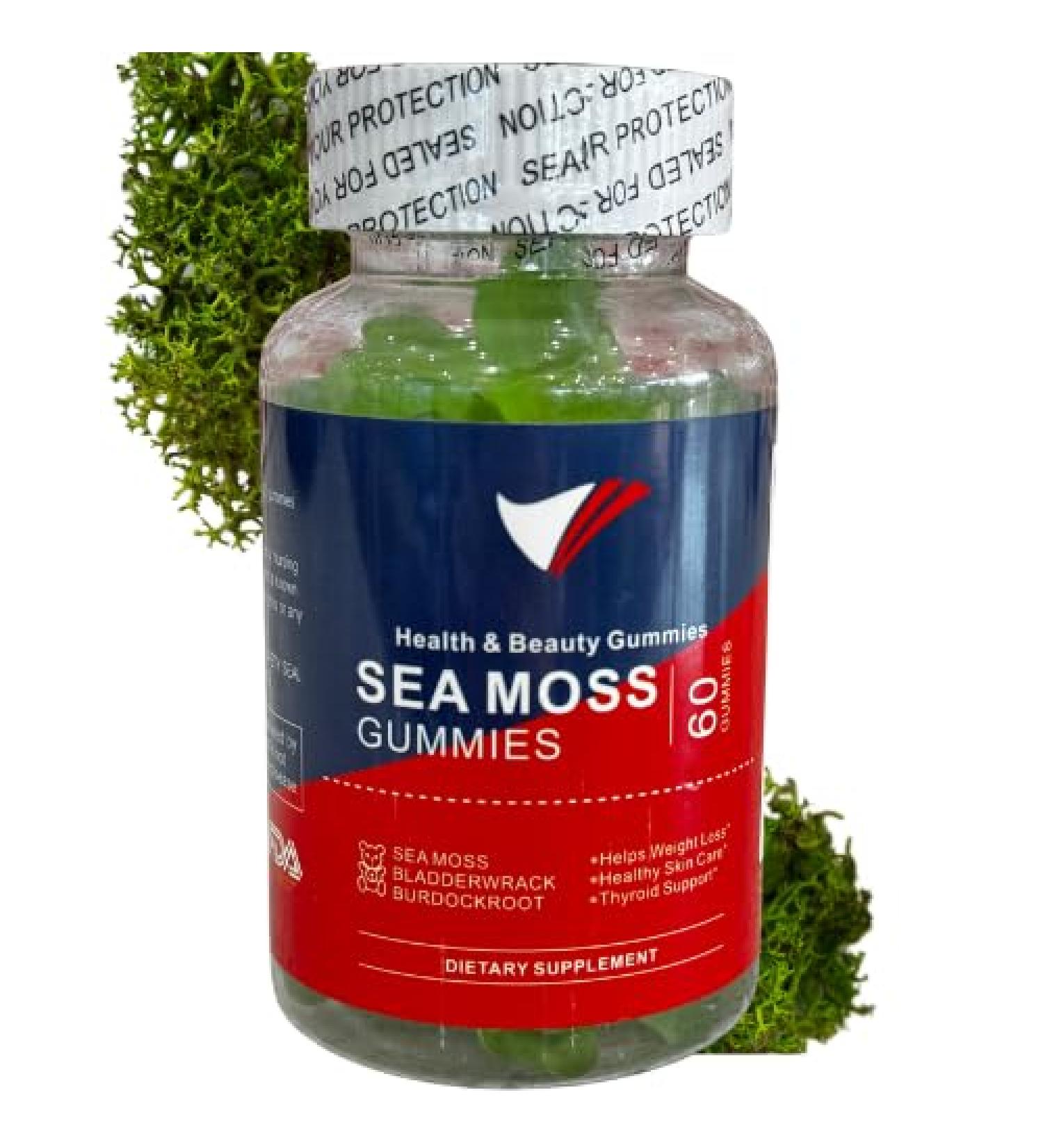 B2U Irish Sea Moss Gummies Sea Moss 1600mg Bladderwrack 1000mg Burdock 240mg 60 Vegan Seamoss Gummies Bears - Buy Online on GoSupps.com