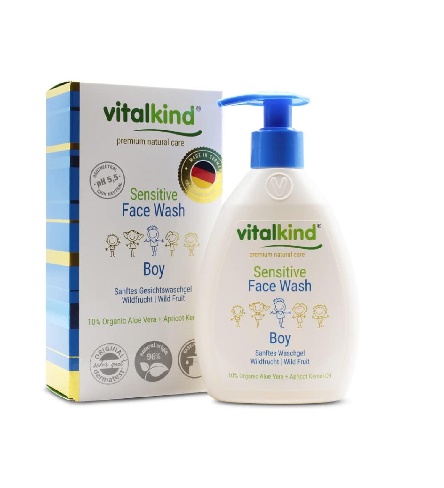 Premium Natural Sensitive Face Wash for Boys | Safe & Gentle Children's Cosmetic - Buy Online on GoSupps.com