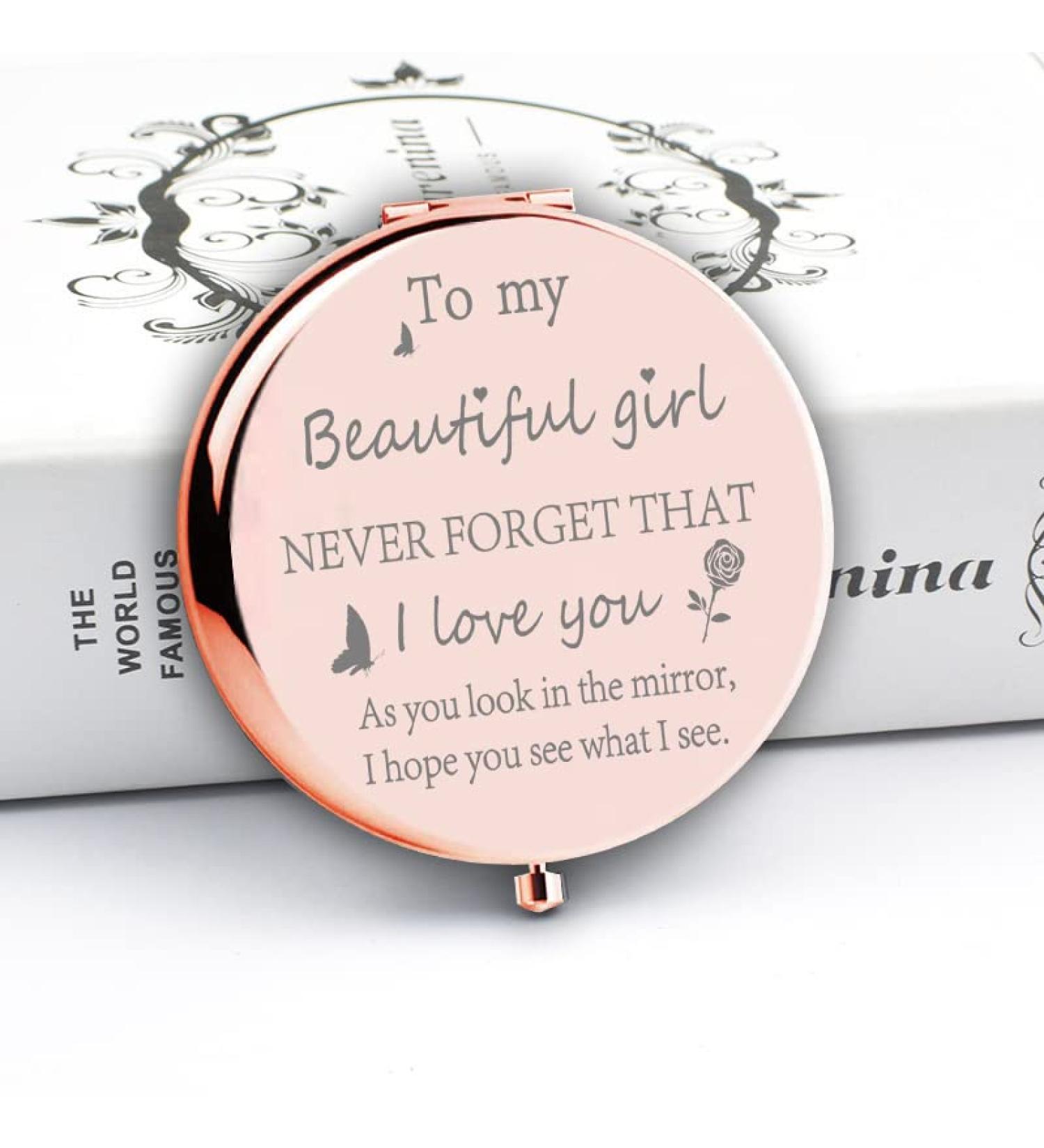 Mini Silver Compact Mirror: Perfect Girl's Birthday Gift - Makeup Purse Mirror - Buy Online on GoSupps.com