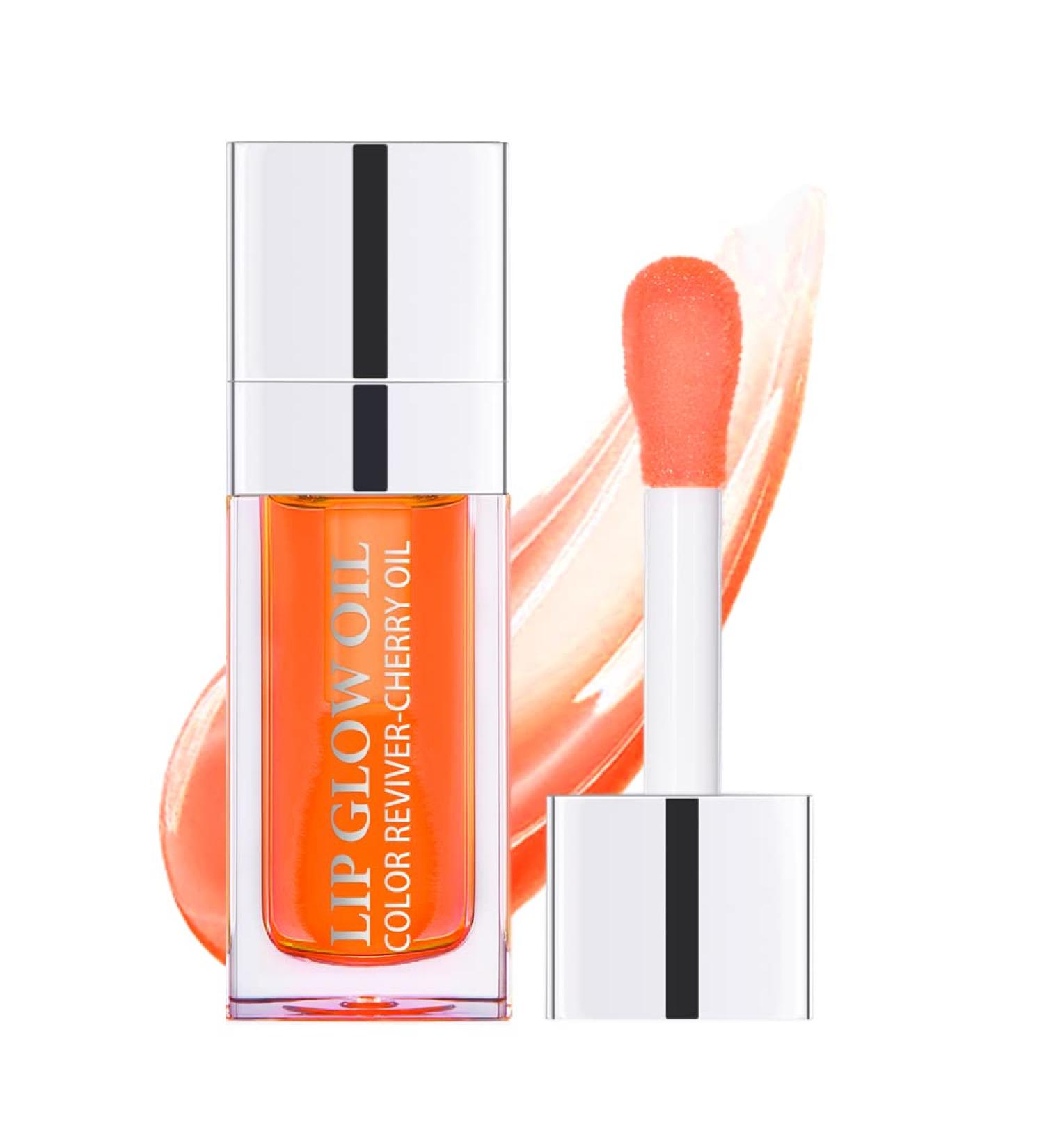Sokgo Hydrating Lip Glow Oil - Plumping Moisturizing Gloss for Fuller Lips (Coral) - Buy Online on GoSupps.com