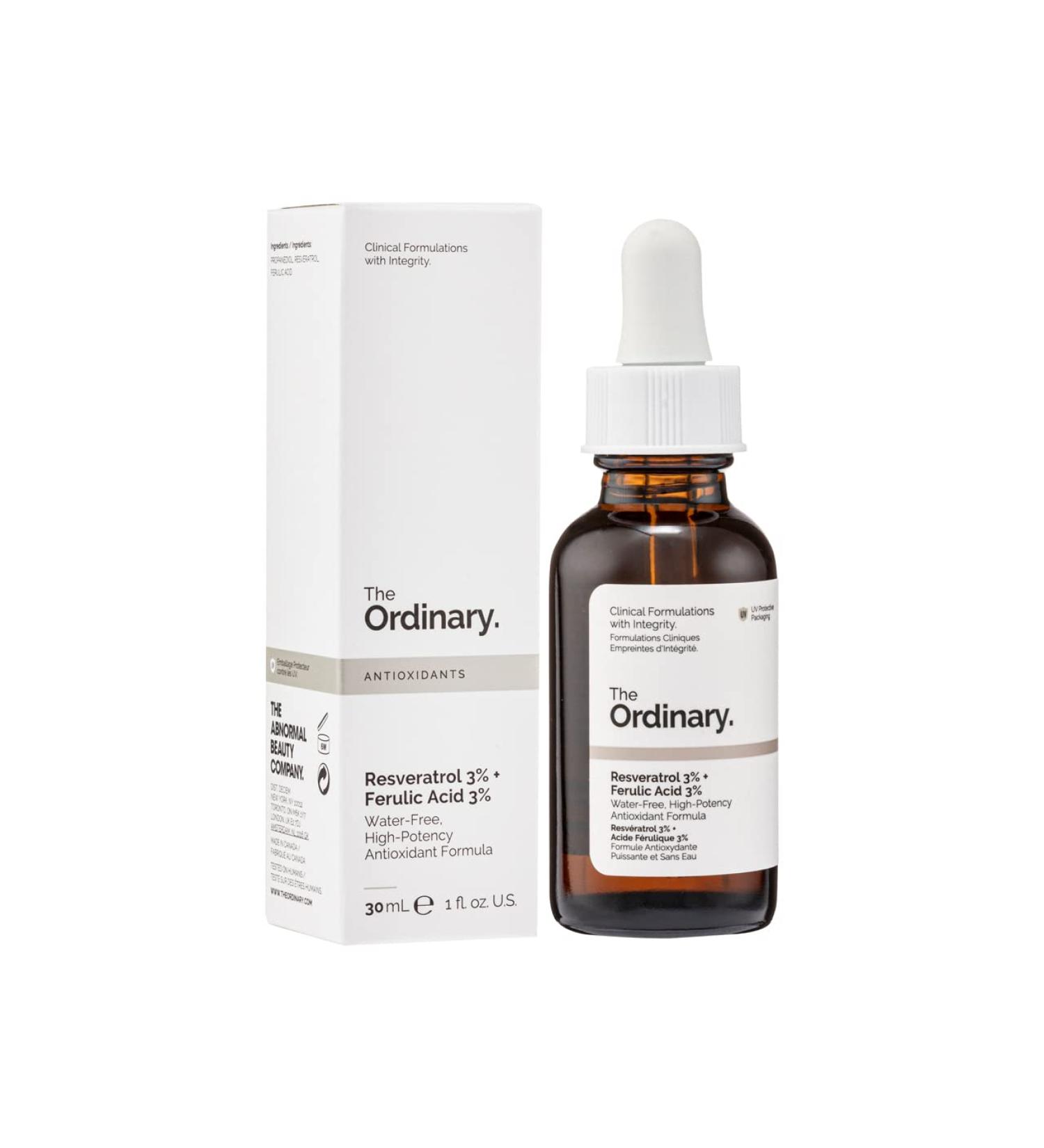 The Ordinary Resveratrol 3% + Ferulic Acid 3% Antioxidant Serum 1 fl oz (30ml) - Buy Online on GoSupps.com