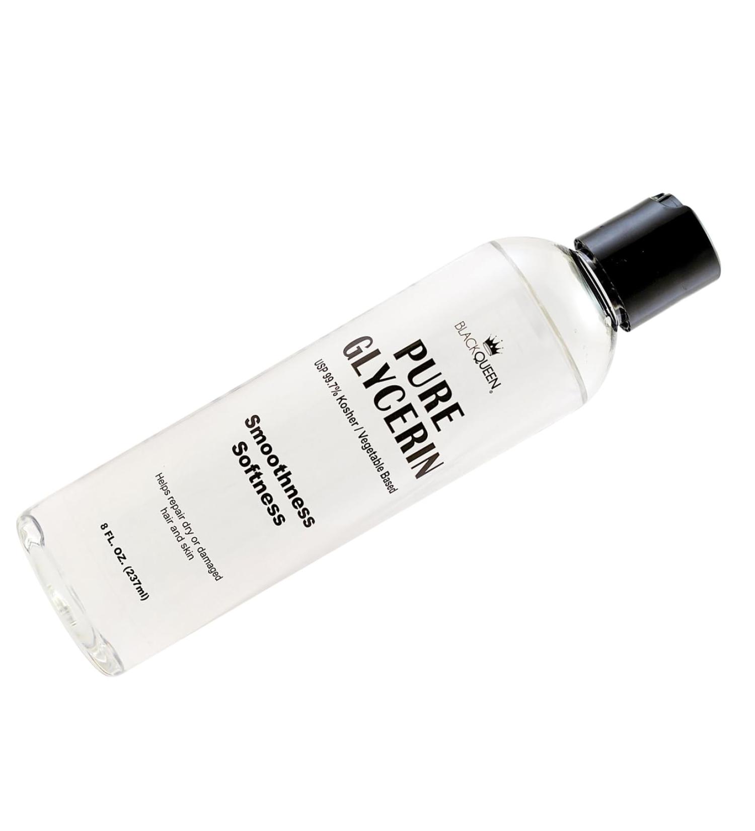 Black Queen 100% Pure Vegetable Glycerin USP & Kosher Grade Made in USA Hair & Skin Moisturizer for 4C Hair Dry Skin & DIY Beauty (8 oz (pack of 2)) - Buy Online on GoSupps.com