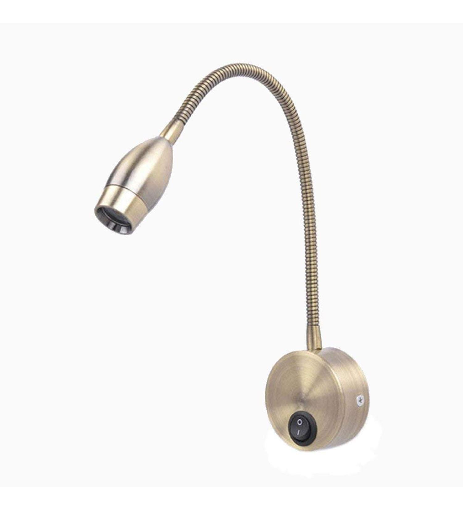Meanyee Flexible Wall Reading Light & Bedside Lamp - 3W LED Bronze MY-B032 | International Shipping - Buy Online on GoSupps.com