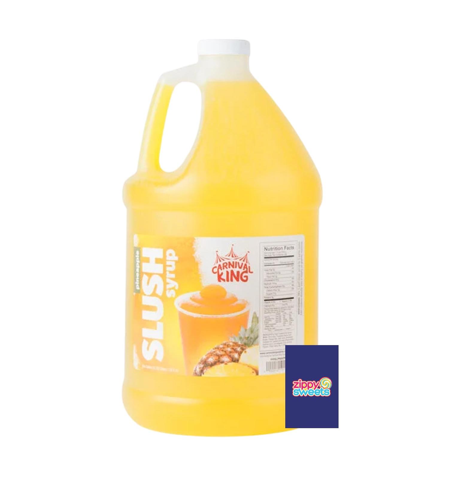ZippySweets - Pineapple Flavour Slushy Machine Syrup 1 Gallon 5:1 Concentrate Slushie Syrup - Includes Bonus Mixing Guide Perfect for Your Home or Commercial Slushie Machine - Buy Online on GoSupps.com