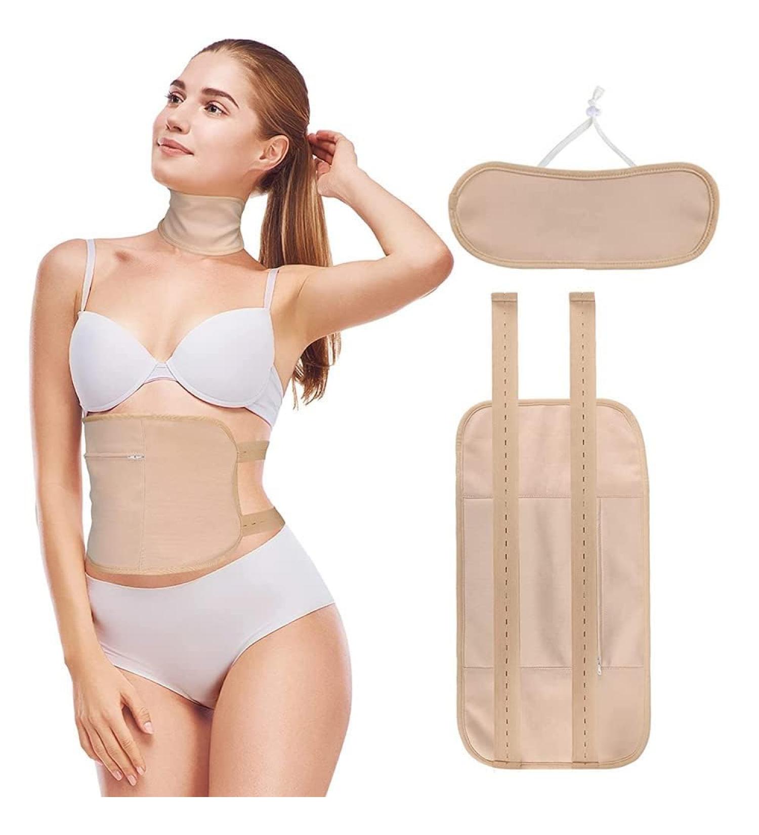 Castor Oil Pack Wrap Organic Cotton Waist and Neck Oil Packs Reusable Castor Oil Pack Wrap Kit for Relieve Stress Liver Detox Sleep Aid Adjustable Compress Wrap Kit Washable (Khaki) - Buy Online on GoSupps.com