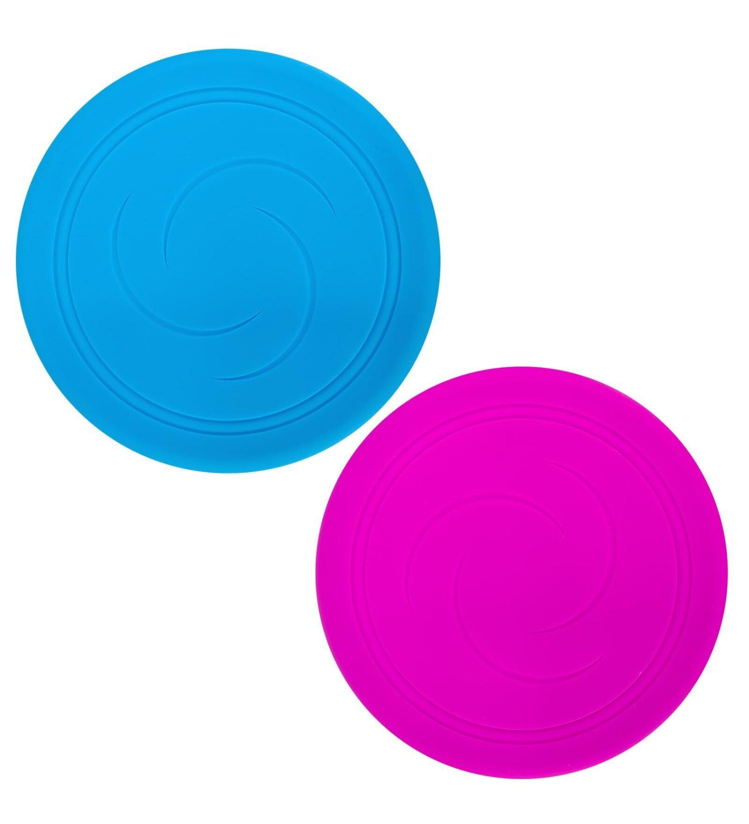 Flying Disc Non-Slip Soft Silicone Toy - 2 Pack (Red & Blue) | Perfect Outdoor Sport for Parent-Child Fun | International Shipping Available - Buy Online on GoSupps.com