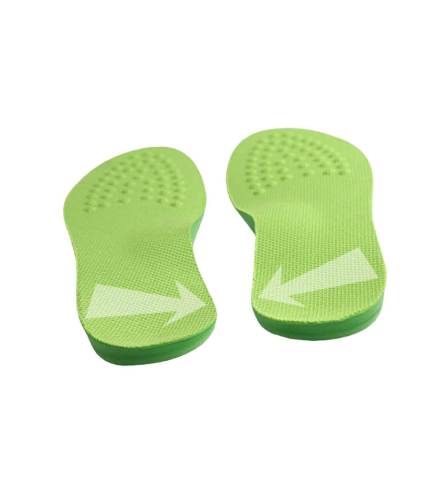 Arch Support Insoles Bow Legs Correcting Orthotic Pads - Foot Massage Acupressure Cushion for Women Men - Large Green - Buy Online on GoSupps.com