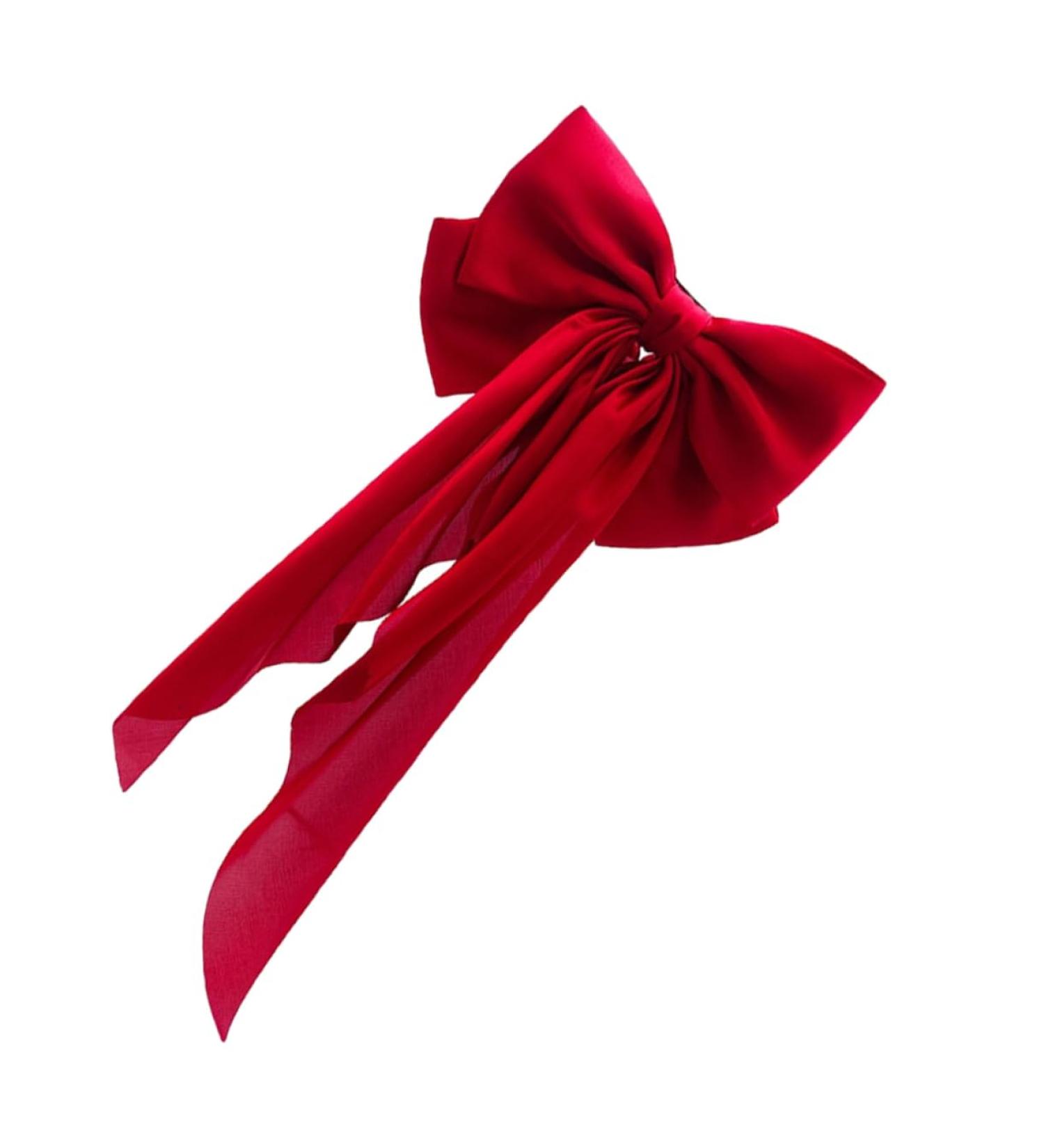 DOITOOL Satin Ribbon Hairpin Hair Clip Bows for Hair Barrettes for Teen Girls Hair Ribbons for Teen Girls Hair Bow Clips Hair Bows for Women Miss Bow Tie Headgear Metal Red - Buy Online on GoSupps.com