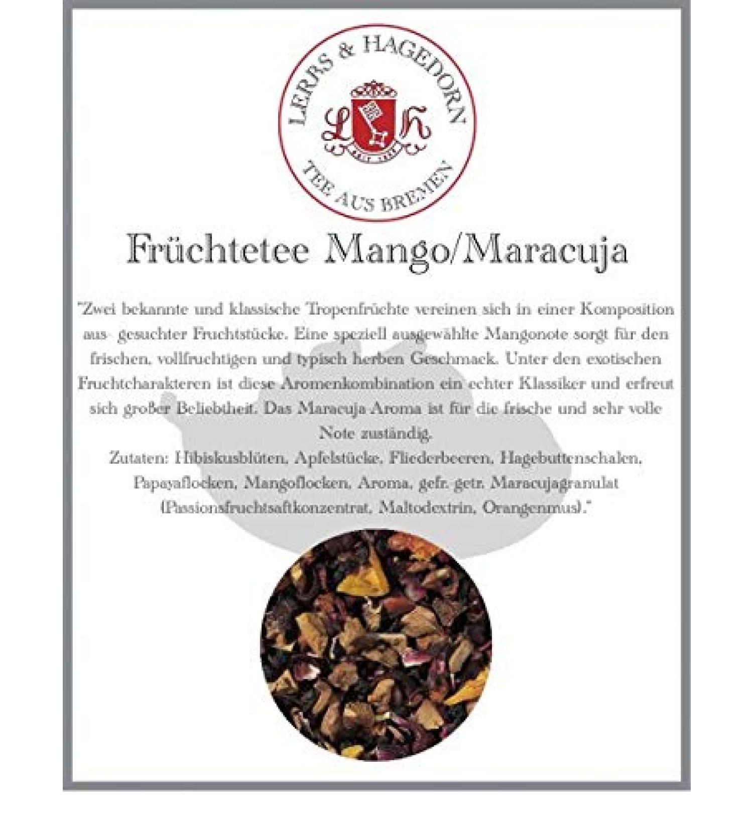  Lerbs & Hagedorn Mango-Passion Fruit Tea 1 kg - Buy Online on GoSupps.com