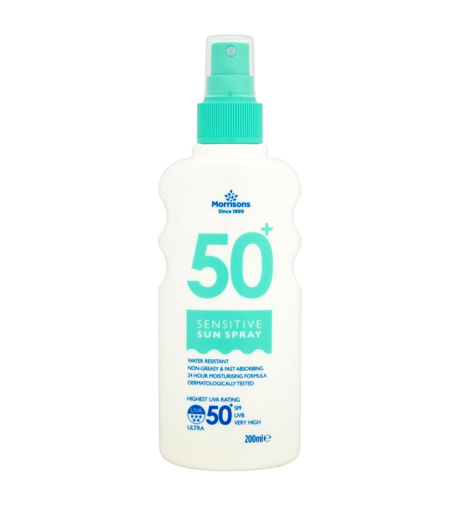 Morrisons Sensitive Sun Spray SPF50 200ml