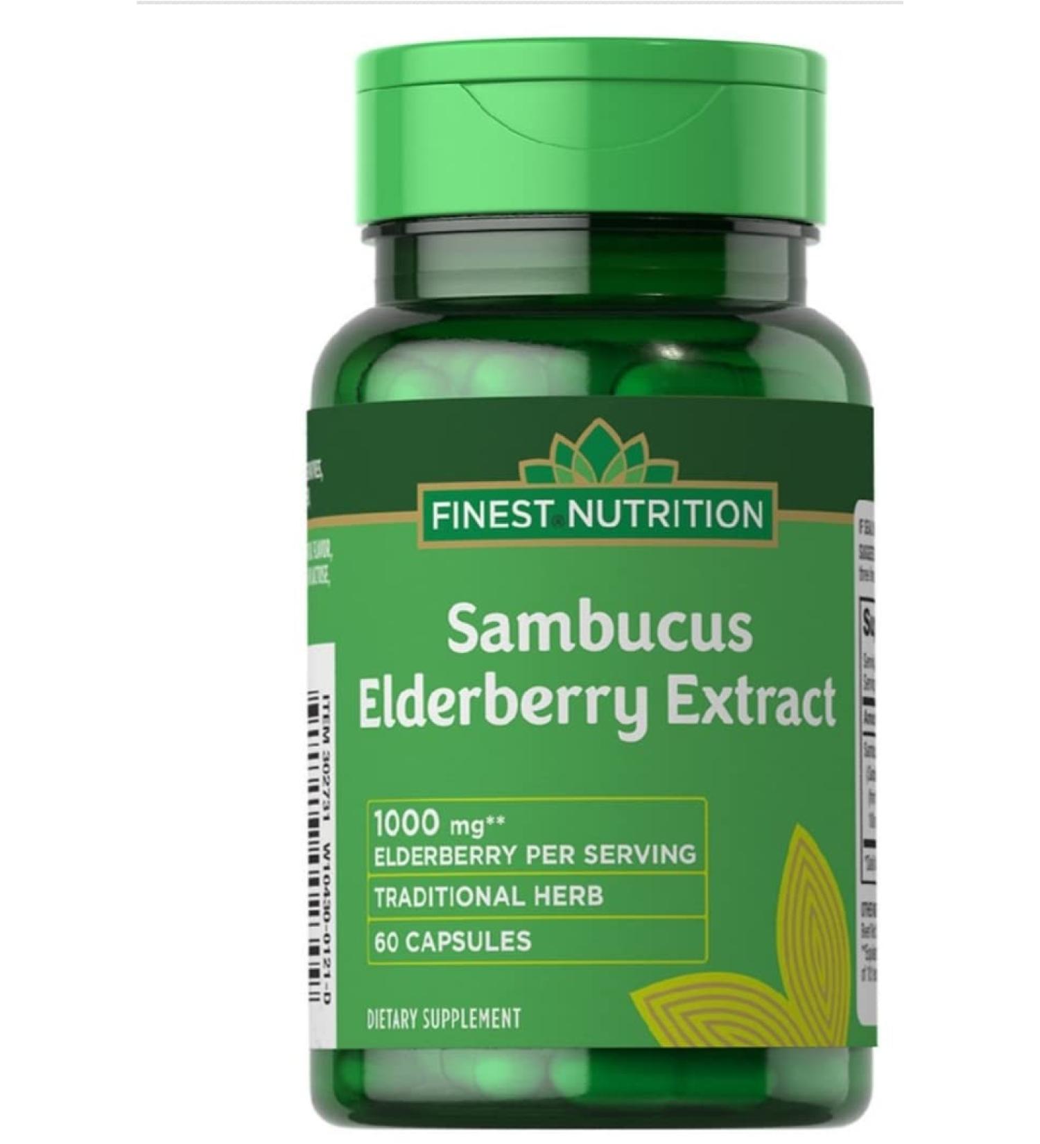 Sambucus Elderberry Extract 1000mg 60 Capsules