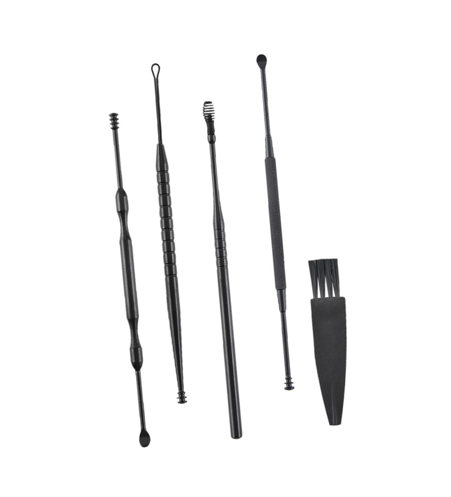 Stainless Steel Earwax Removal Kit - Ear Cleaning Tools Set with Spiral Ear Pick and Ear Curette - Buy Online on GoSupps.com