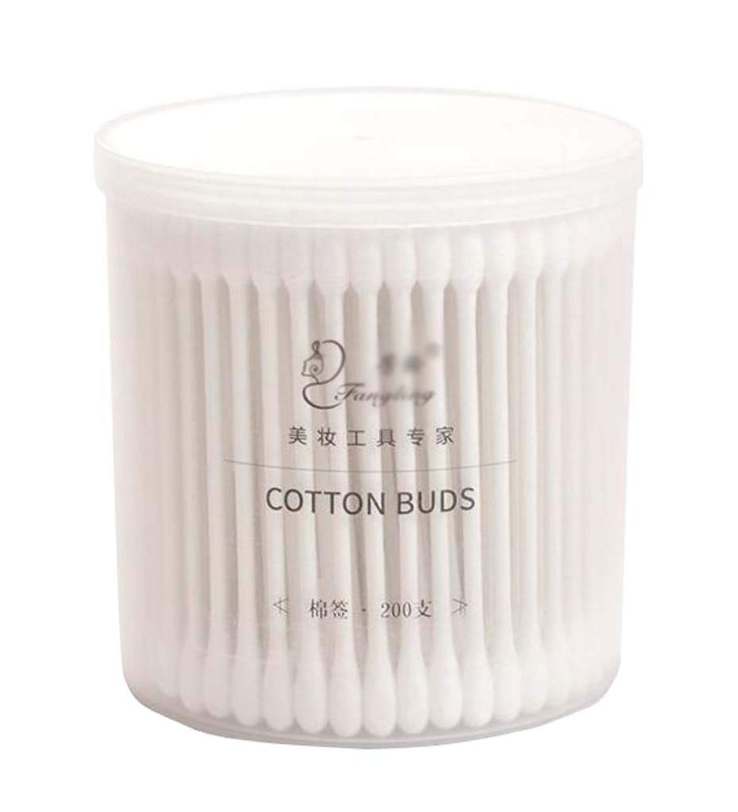 200 Counts Cotton Swabs Natural Double Tipped Organic Cruelty Free Ear Buds C01