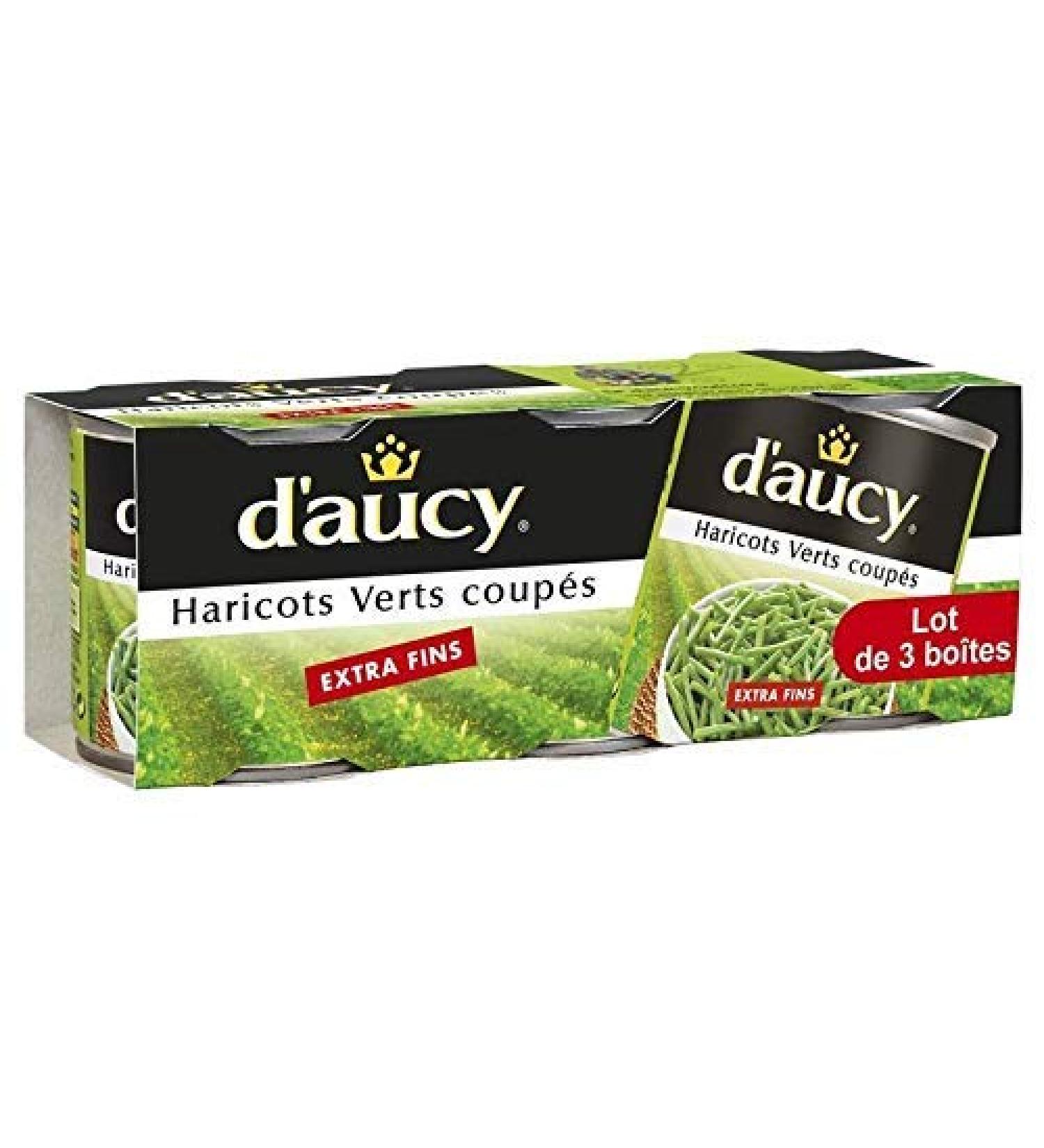D'AUCY - Haricots Verts Extra Fins 1/4 X 3 330G - Lot De 3 - meilleure offre