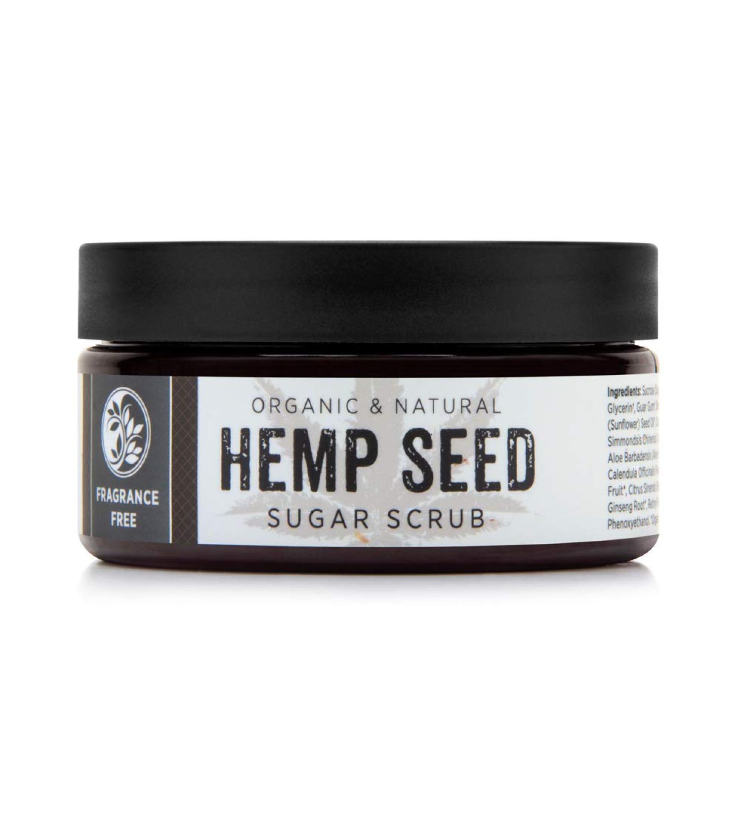 MIKA NATURALS Organic Hemp Seed Sugar Scrub (Fragrance Free) Face and Body Exfoliator Hydrates Smooths and Purifies 8 oz. - Buy Online on GoSupps.com