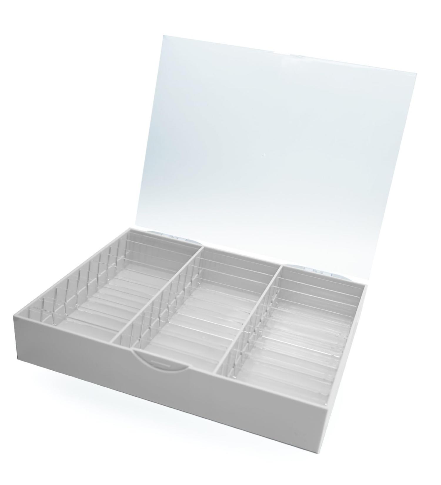 HIOPOIUYT Transparent Dustproof Box For False Nails Art Keep Your Masterpieces Clean Adjustable Dividers Easy To Carry Protective Case For Nail Products White - Buy Online on GoSupps.com