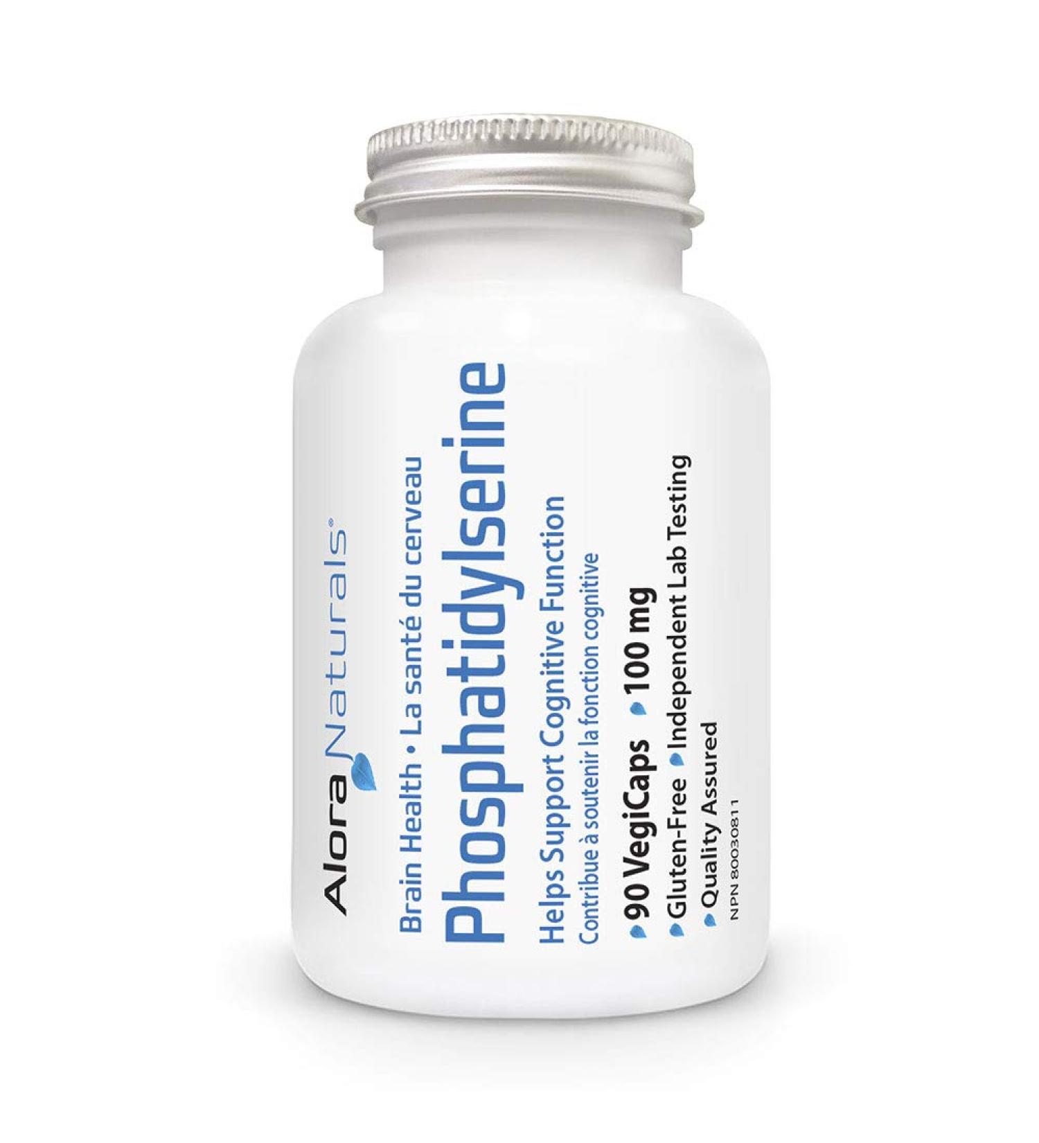 Alora Naturals - Phosphatidylserine 100 mg - an essential fatty acid that helps improve memory and cognitive function - 90 Vegetarian Capsules