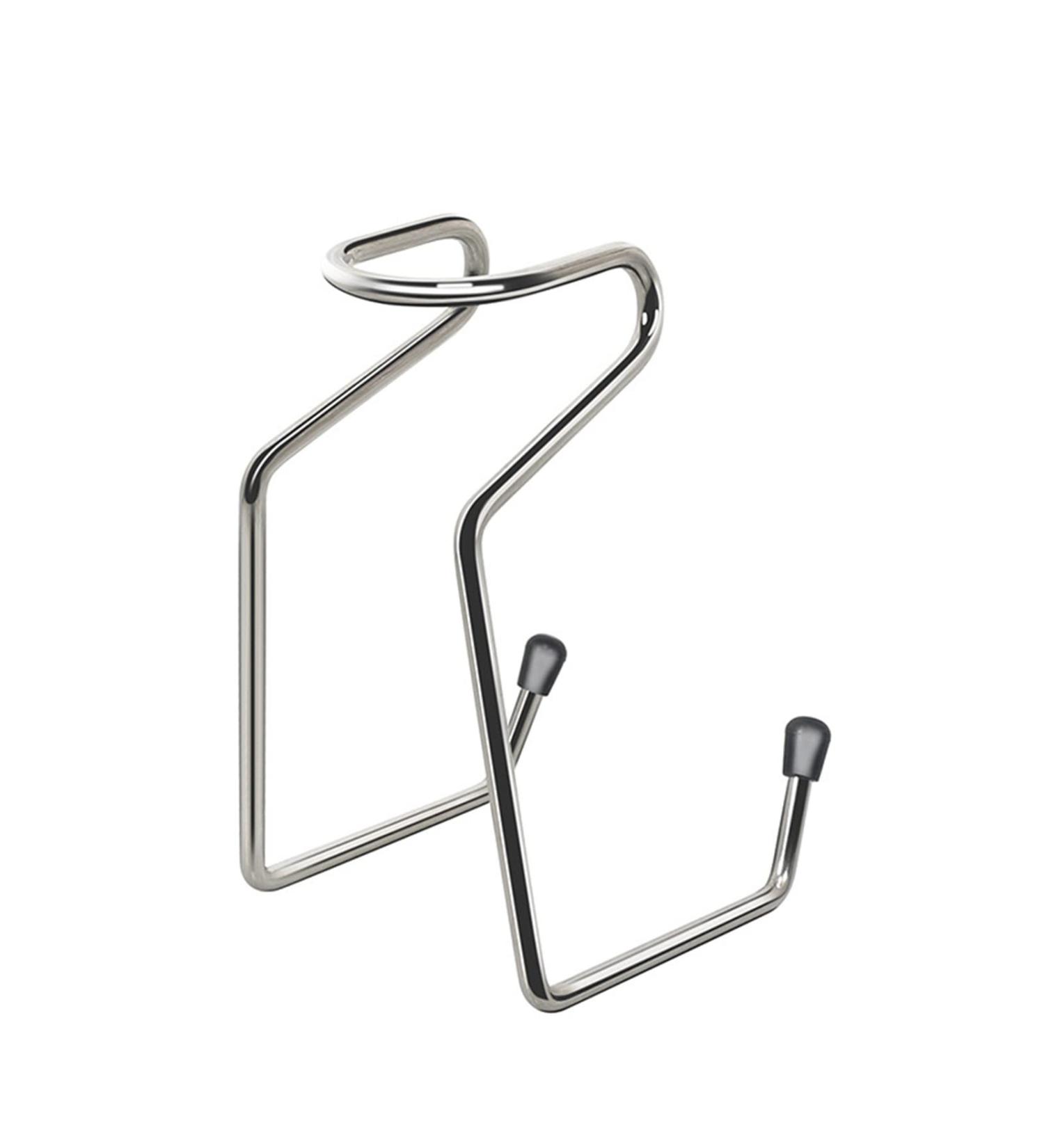 Universal Chrome Razor Stand & Brush Holder | Modern Shaving Accessories | Reusable Cleaning Sponge | Silver One Size - Buy Online on GoSupps.com