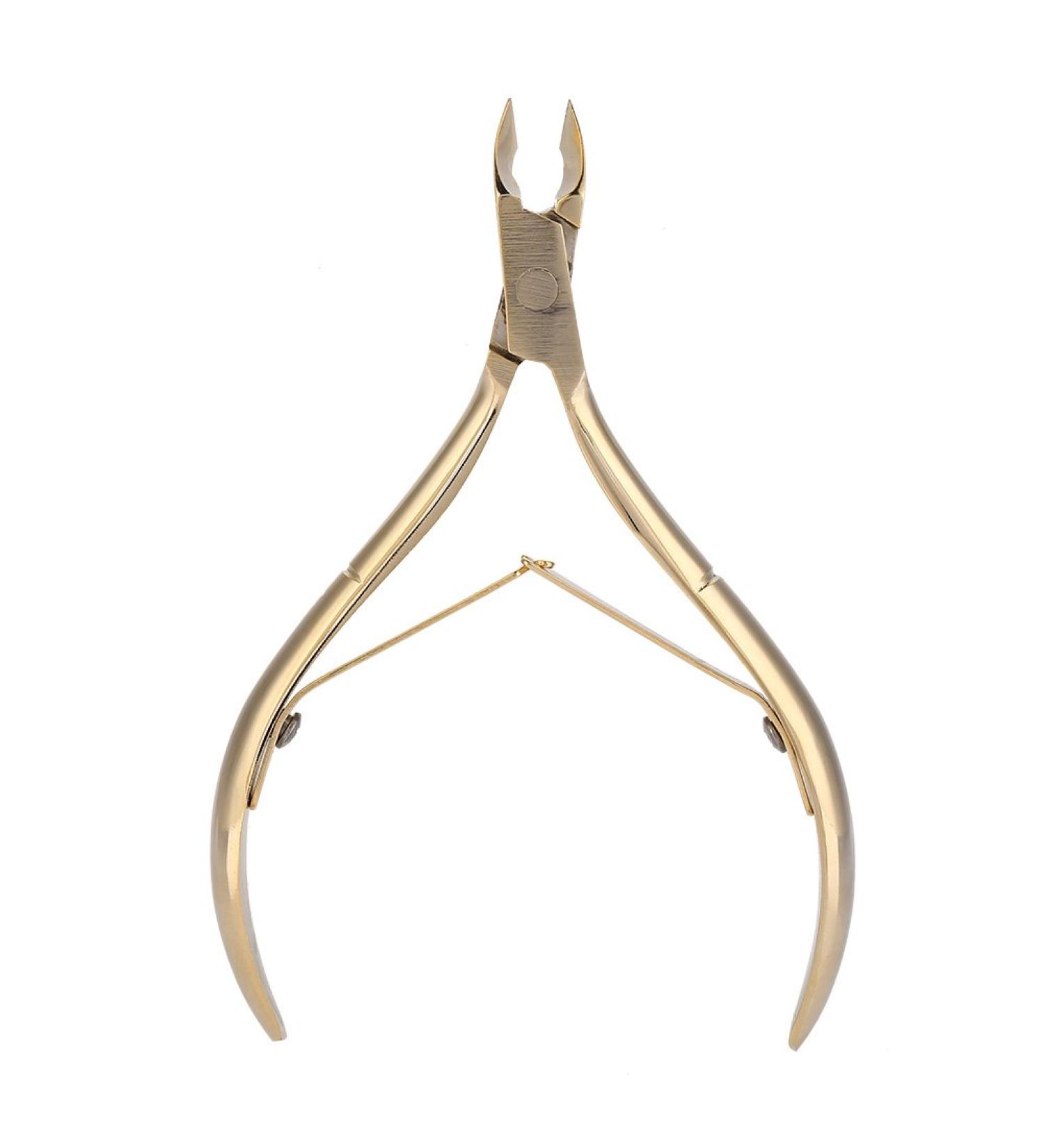 Stainless Steel Nail Cuticle Nipper Clipper Harder Skin Scissor Nail Manicure Tool Gold Flexible Control Toenail Pliers Suitable for Home Nail Salon Use - Buy Online on GoSupps.com