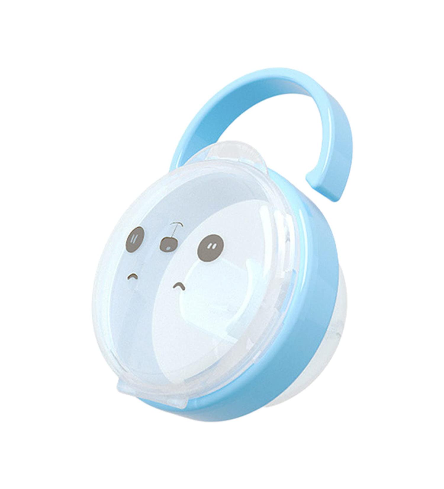 Transparent Silicone Baby Pacifier Storage Box | Portable Dummy Container for Toddlers | Bacterial Dust Prevention on Trips - Buy Online on GoSupps.com