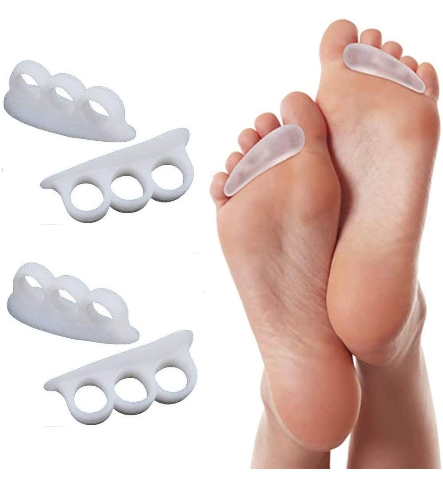 4x Silicone Gel Toe Separator for Hallux Valgus - Premium Forefoot Pad for Pain Relief | International Shipping - Buy Online on GoSupps.com