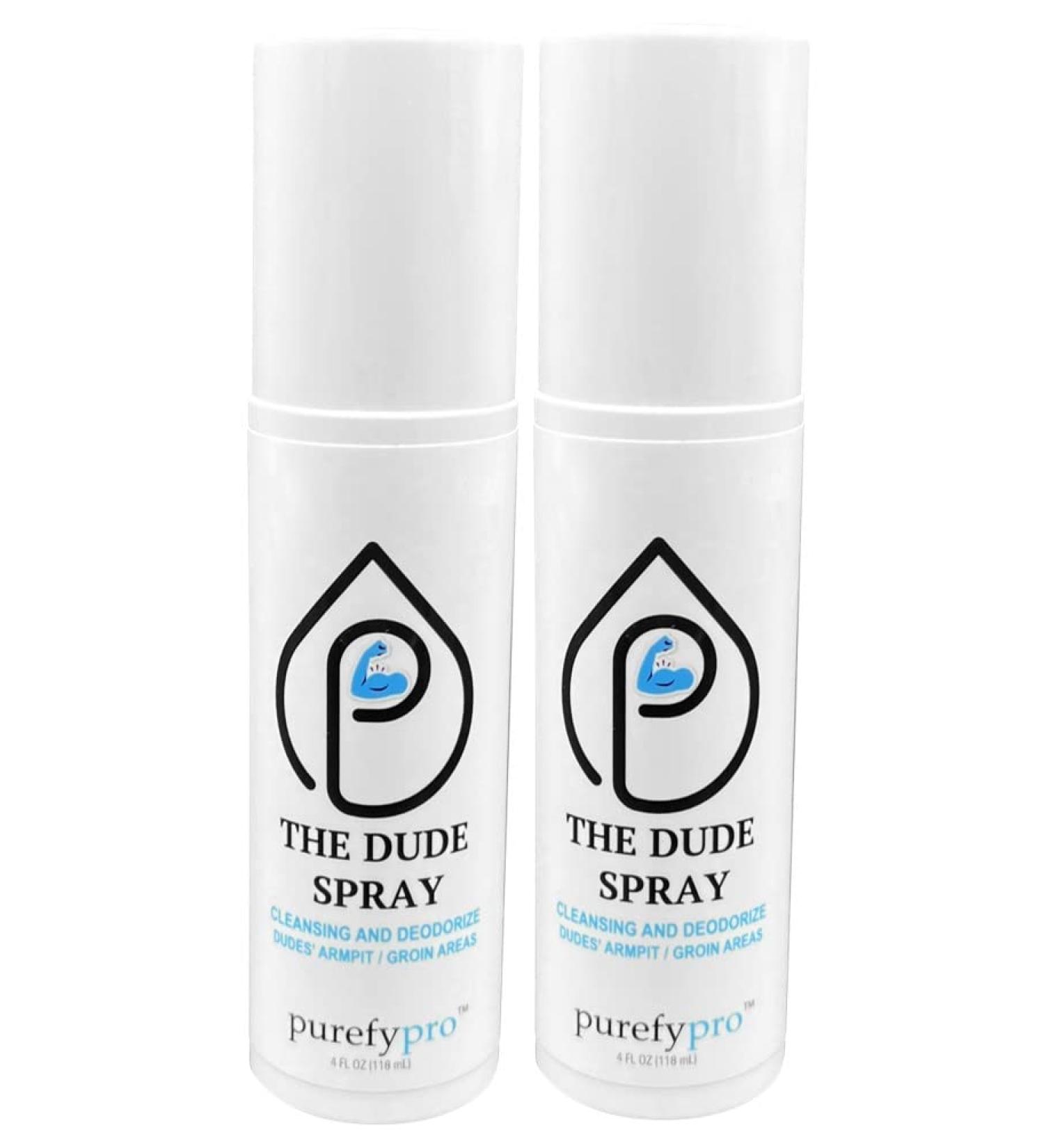 The Dude Spray (4oz 2pk) - Odor Eliminator for Body Armpit & Groin - Natural Healing Formula Safe for All Dudes - Buy Online on GoSupps.com